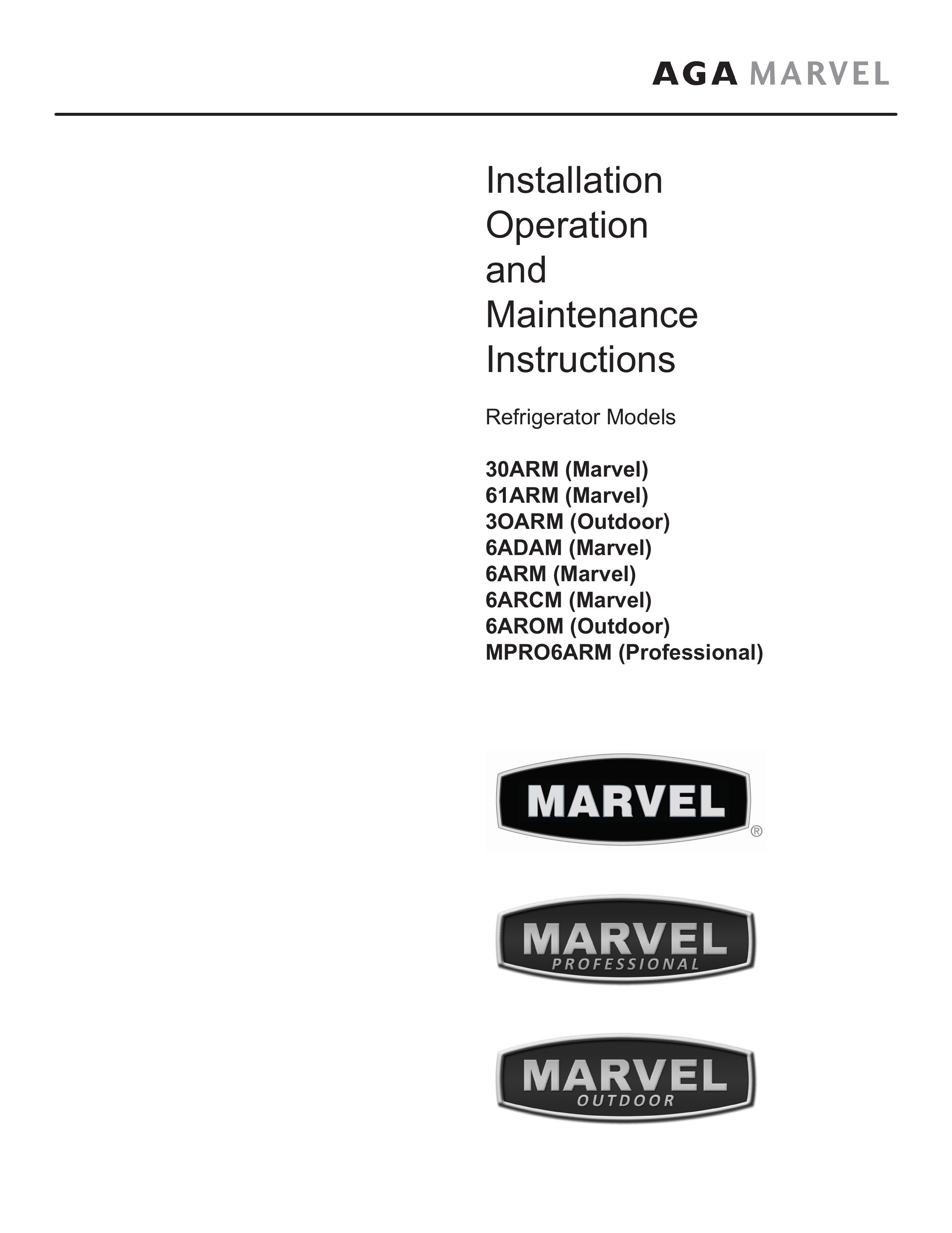 Marvel Industries 61ARMBBOL Refrigerator User Manual