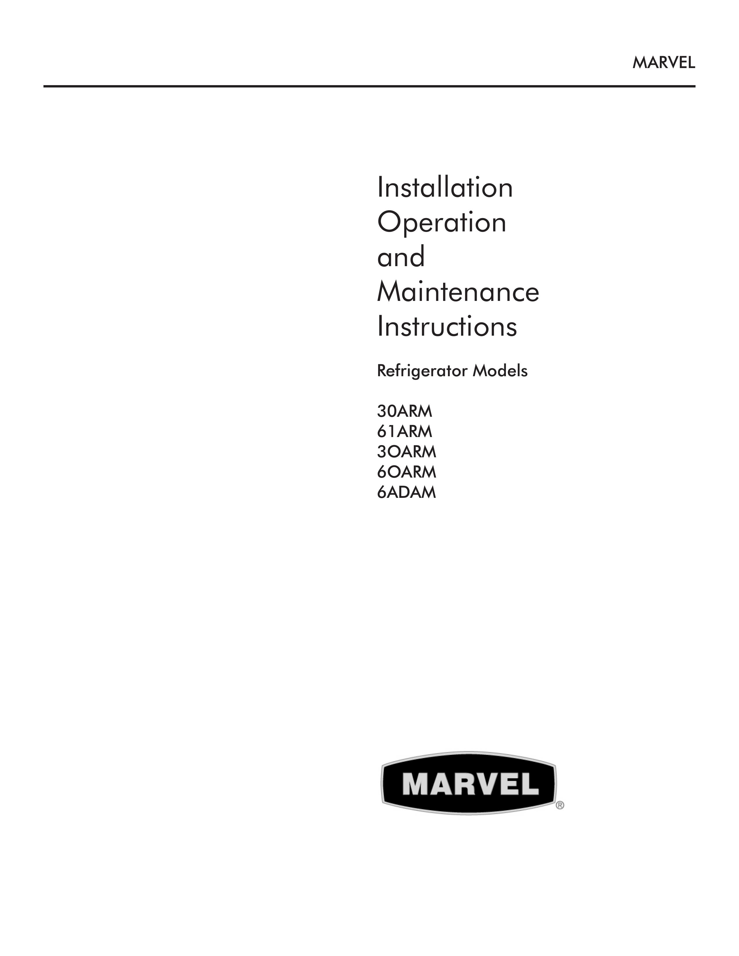 Marvel Industries 61ARMBBOR Refrigerator User Manual