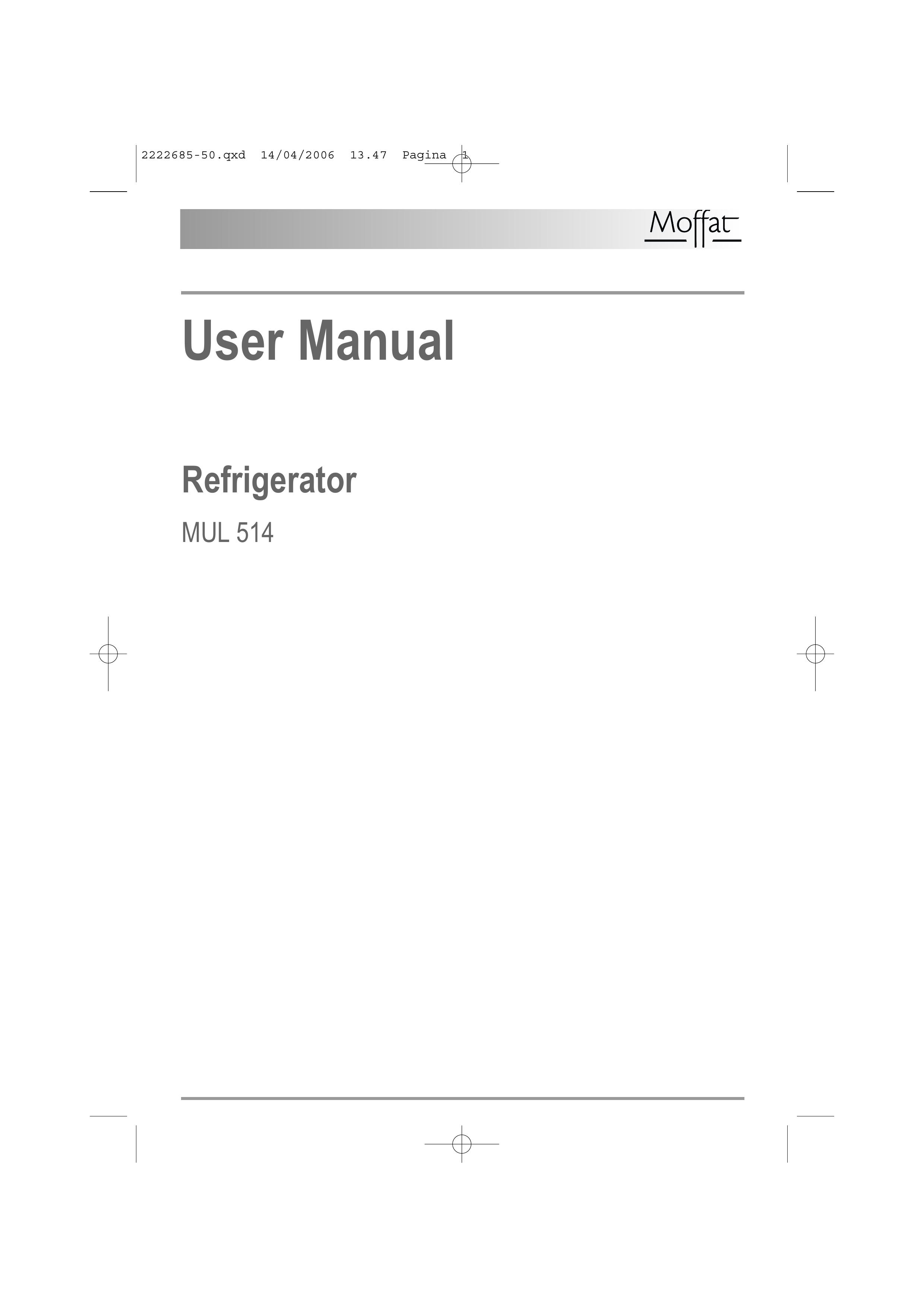 Moffat MUL 514 Refrigerator User Manual