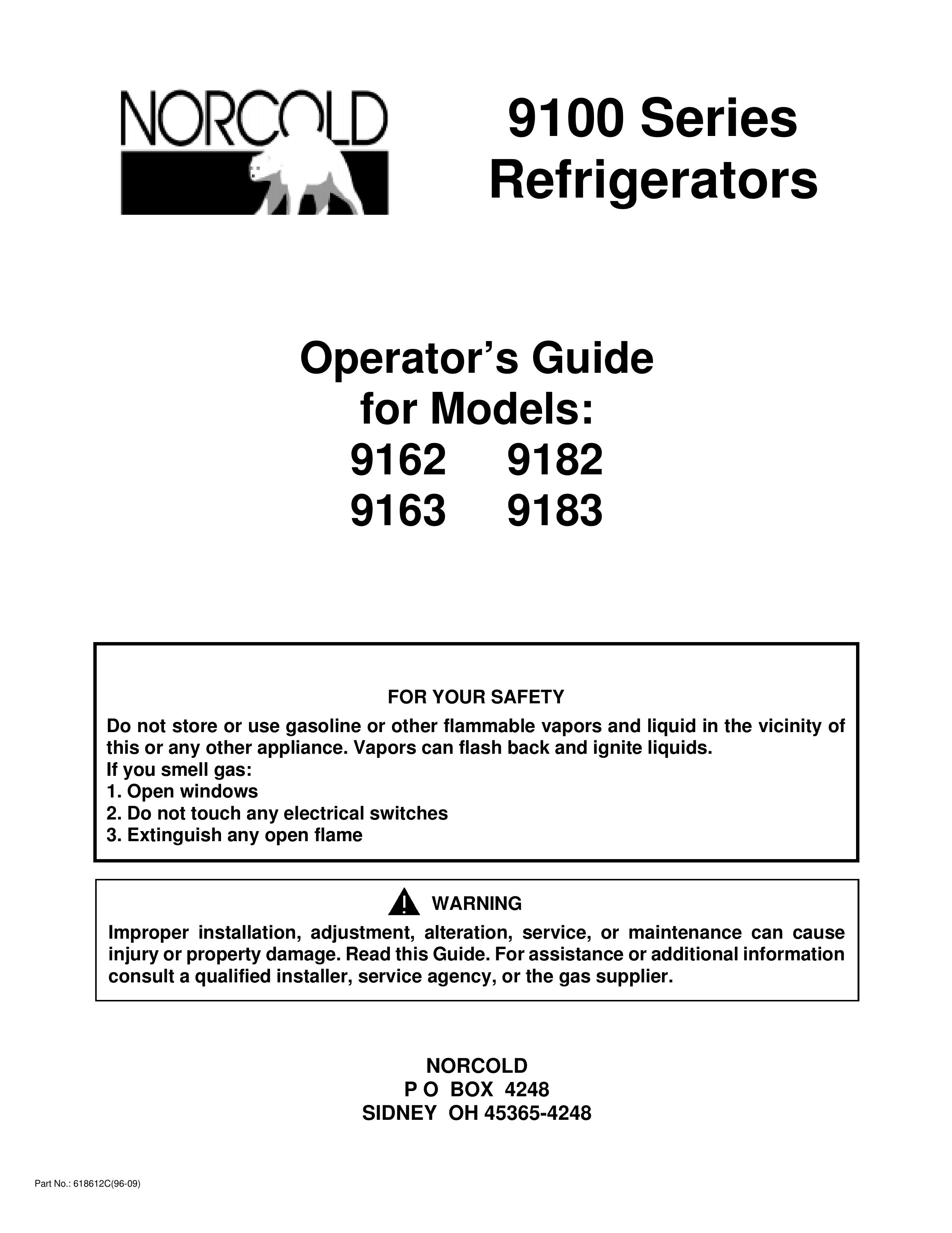 Norcold 9162 Refrigerator User Manual