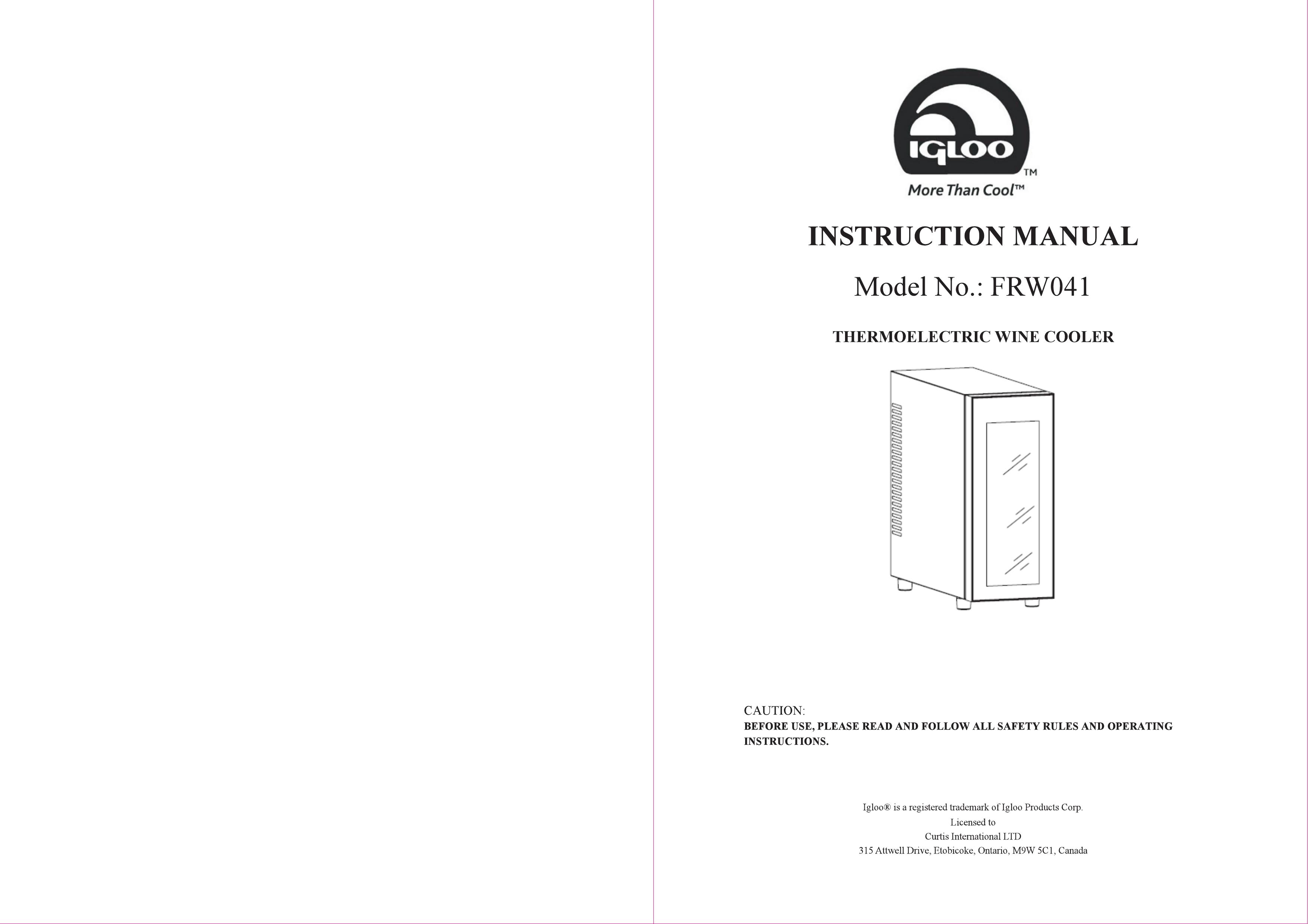 ProScan FRW041 Refrigerator User Manual