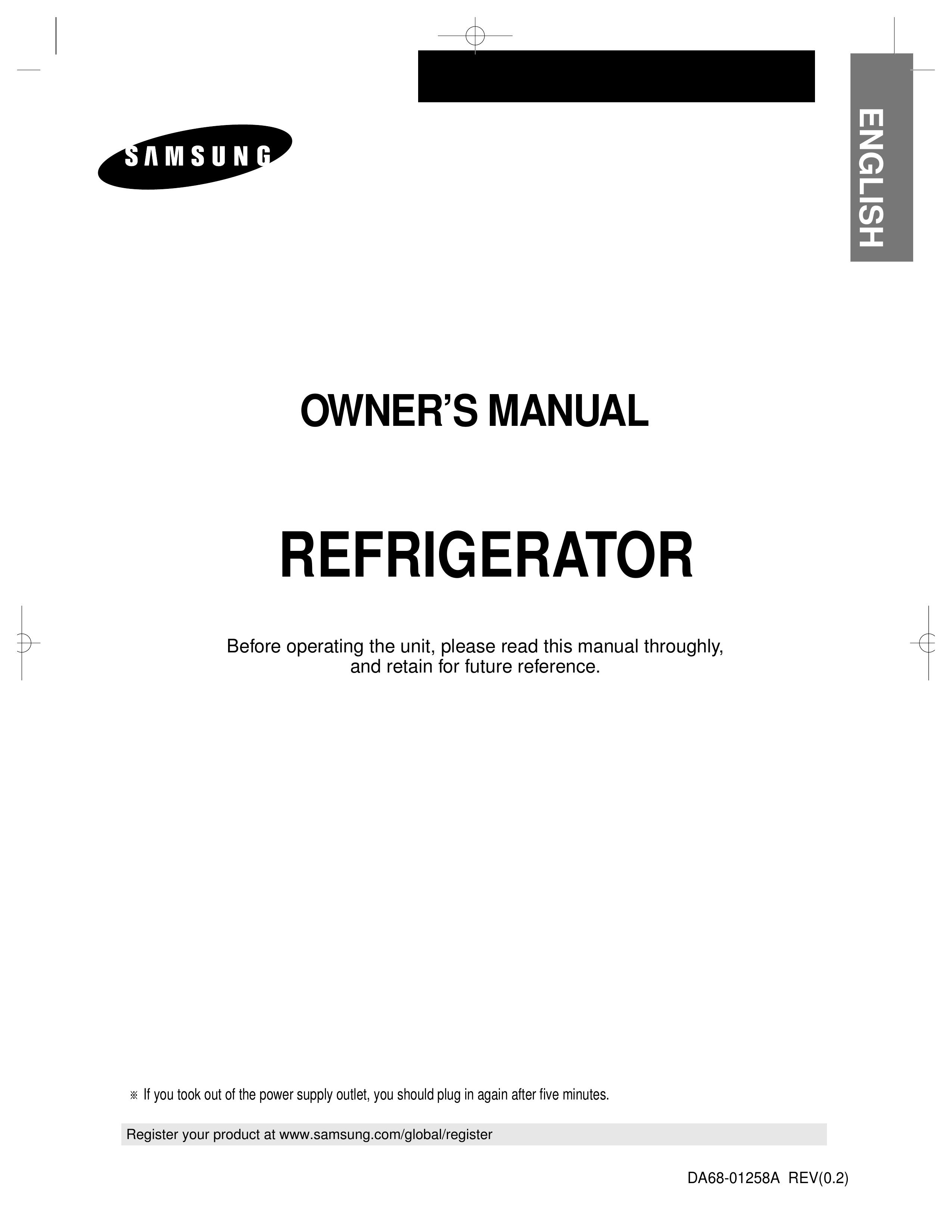Samsung DA68-01258A Refrigerator User Manual