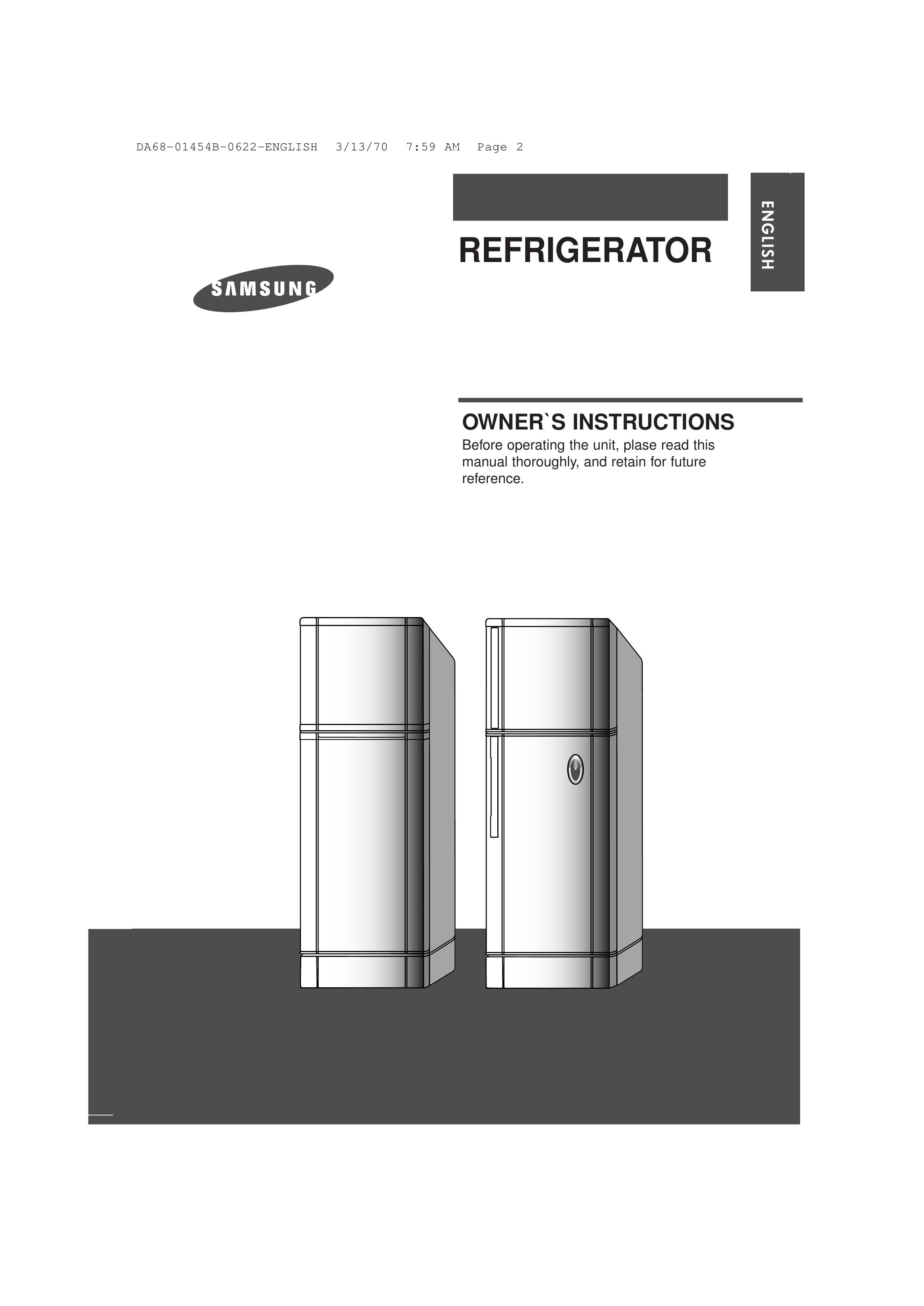 Samsung DA68-01454B Refrigerator User Manual