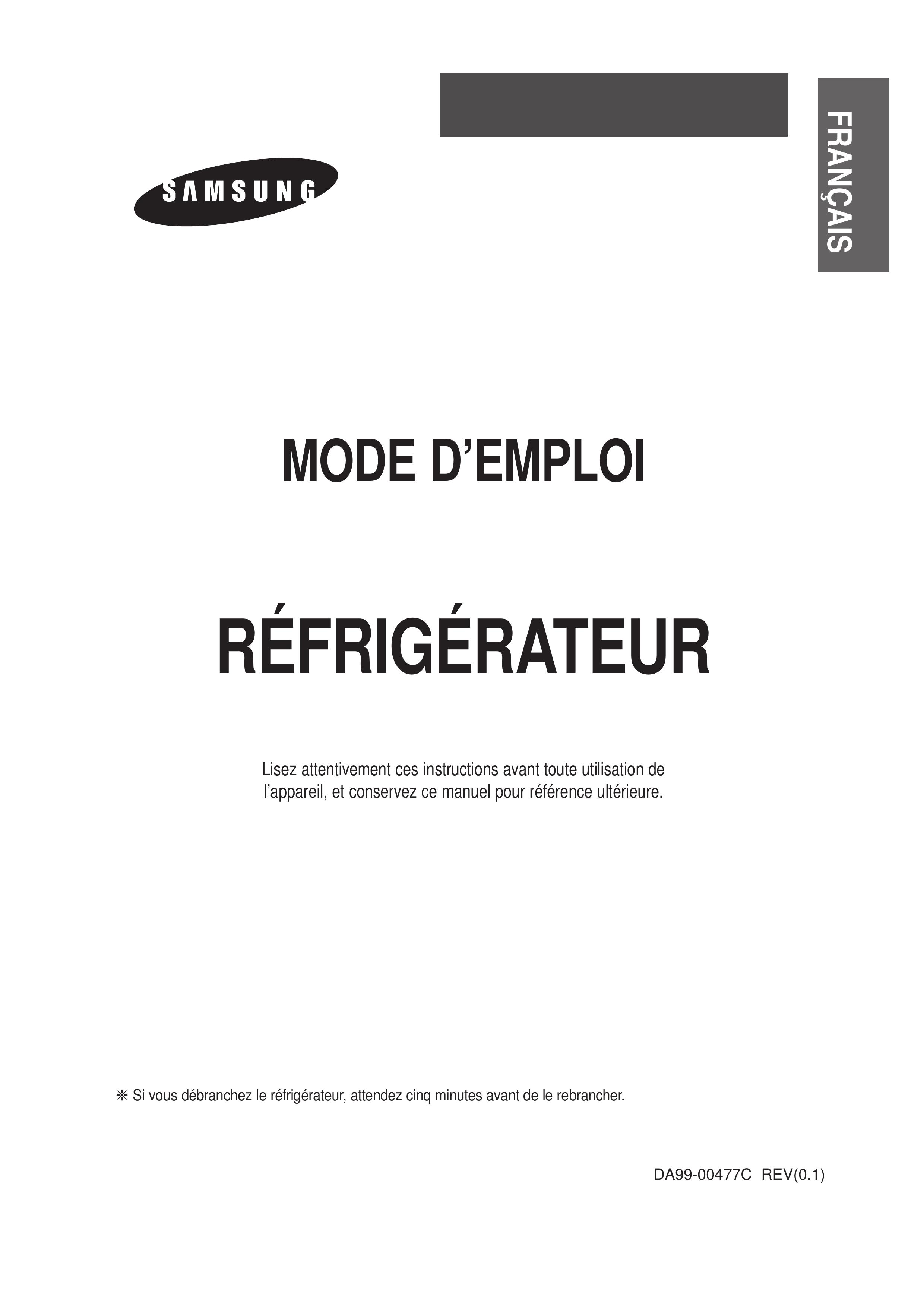 Samsung DA99-00477C Refrigerator User Manual