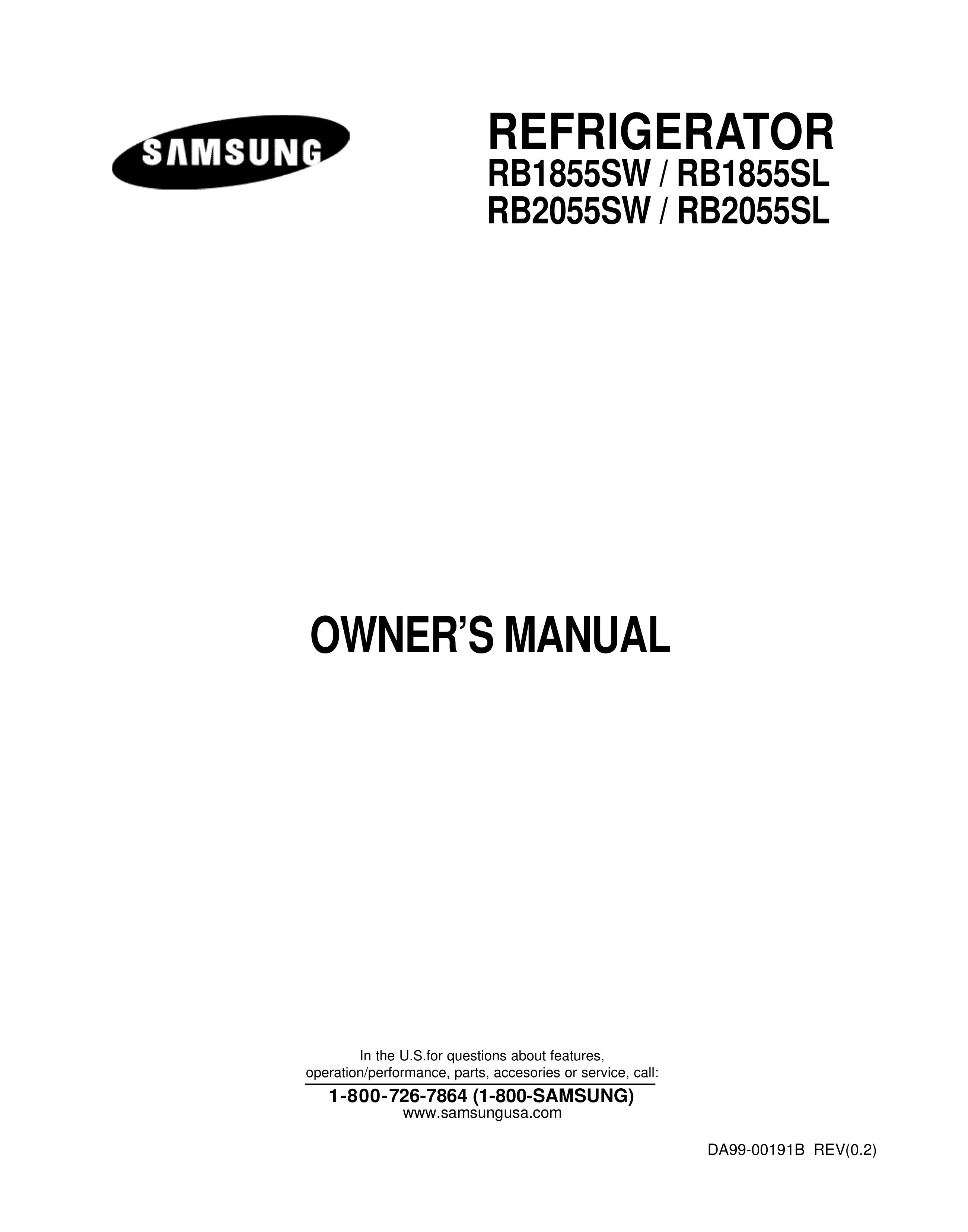 Samsung RB1855SW Refrigerator User Manual