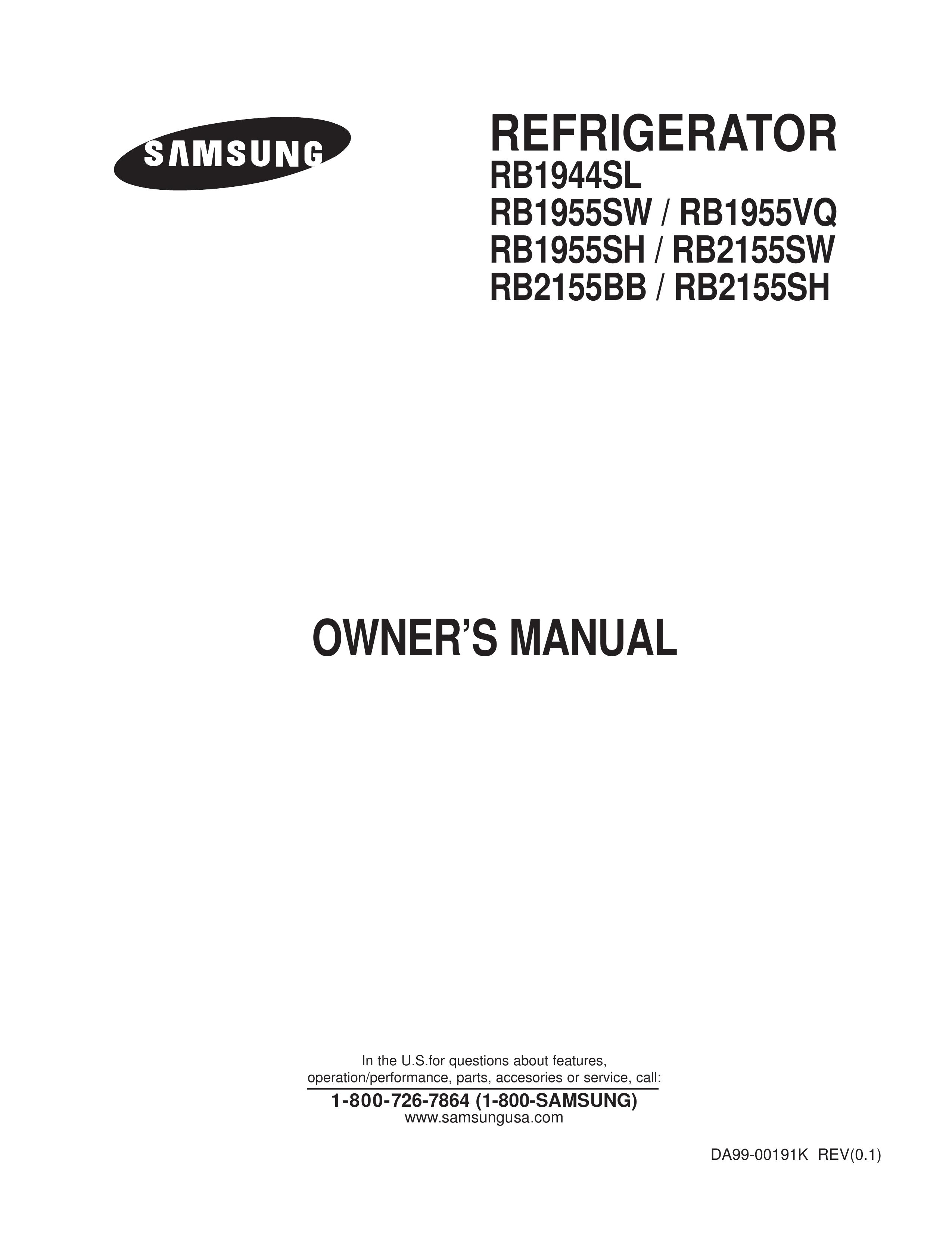 Samsung RB1944SL Refrigerator User Manual