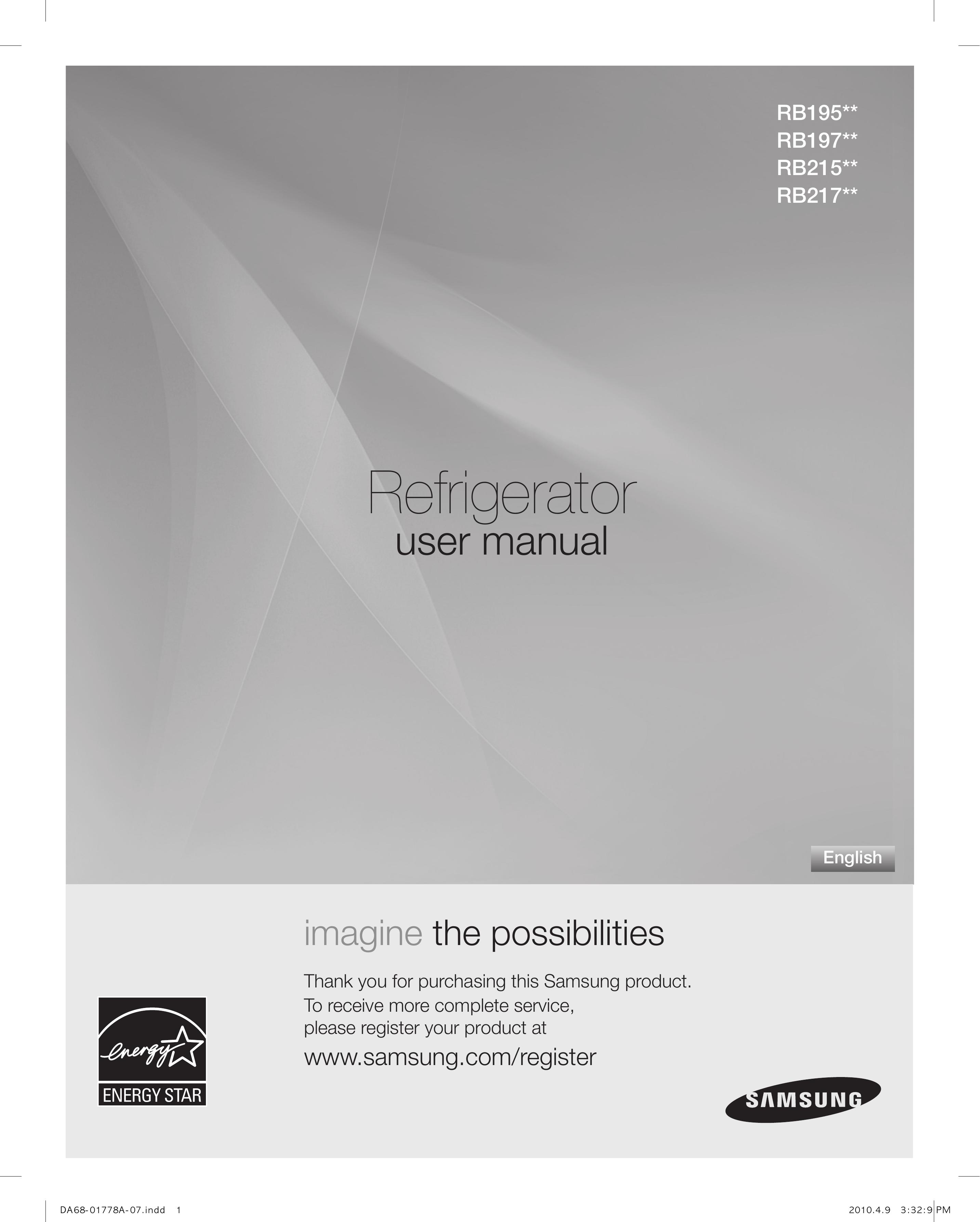Samsung RB195 Refrigerator User Manual
