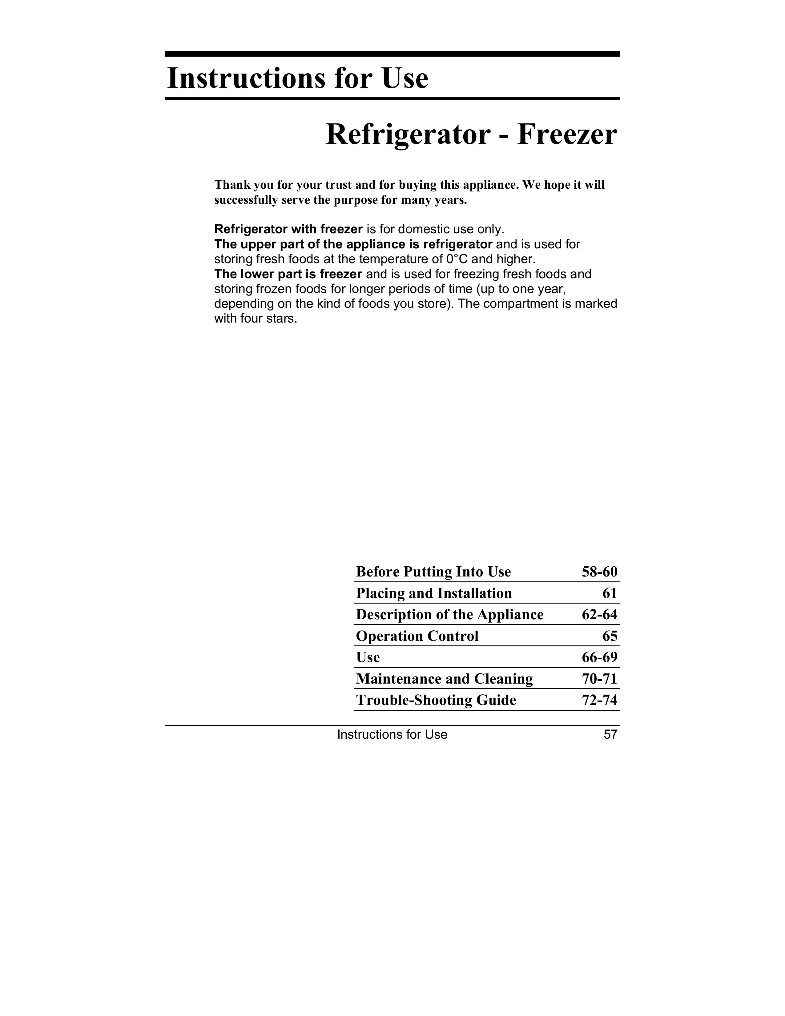 Smeg CR321A Refrigerator User Manual