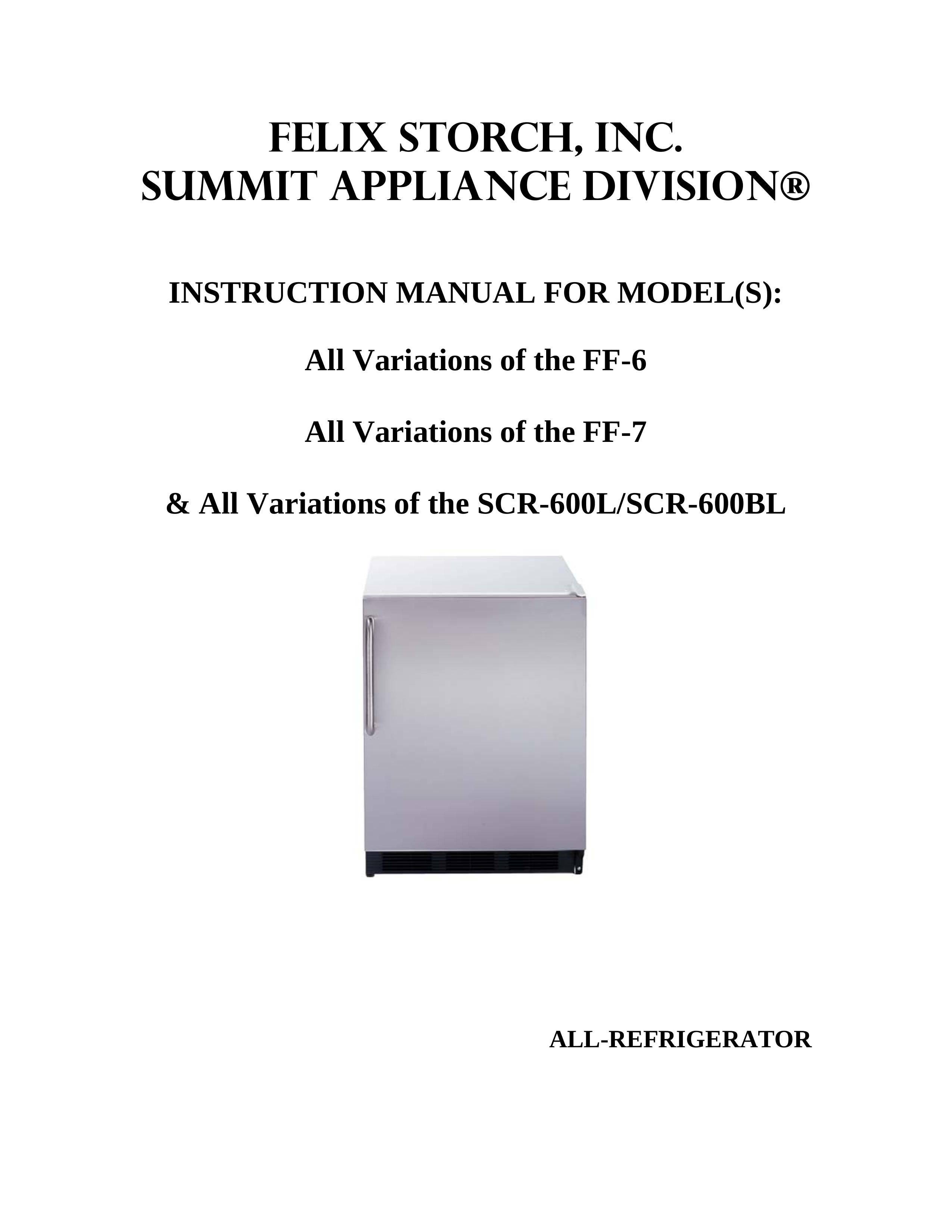Summit FF-6 Refrigerator User Manual