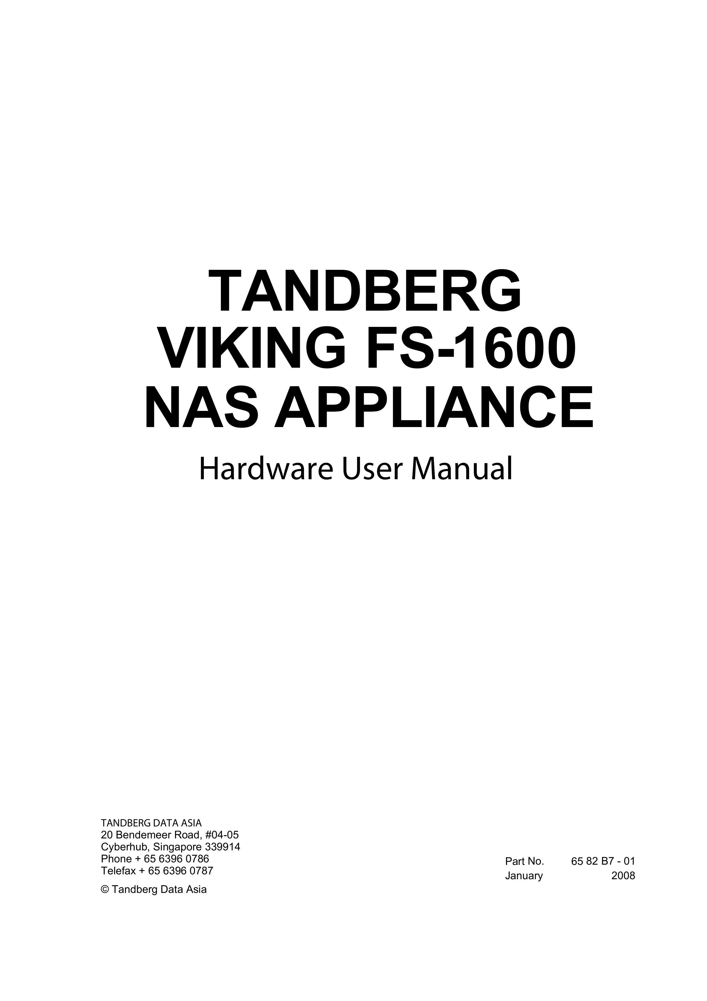 Tandberg Data FS-1610 Refrigerator User Manual