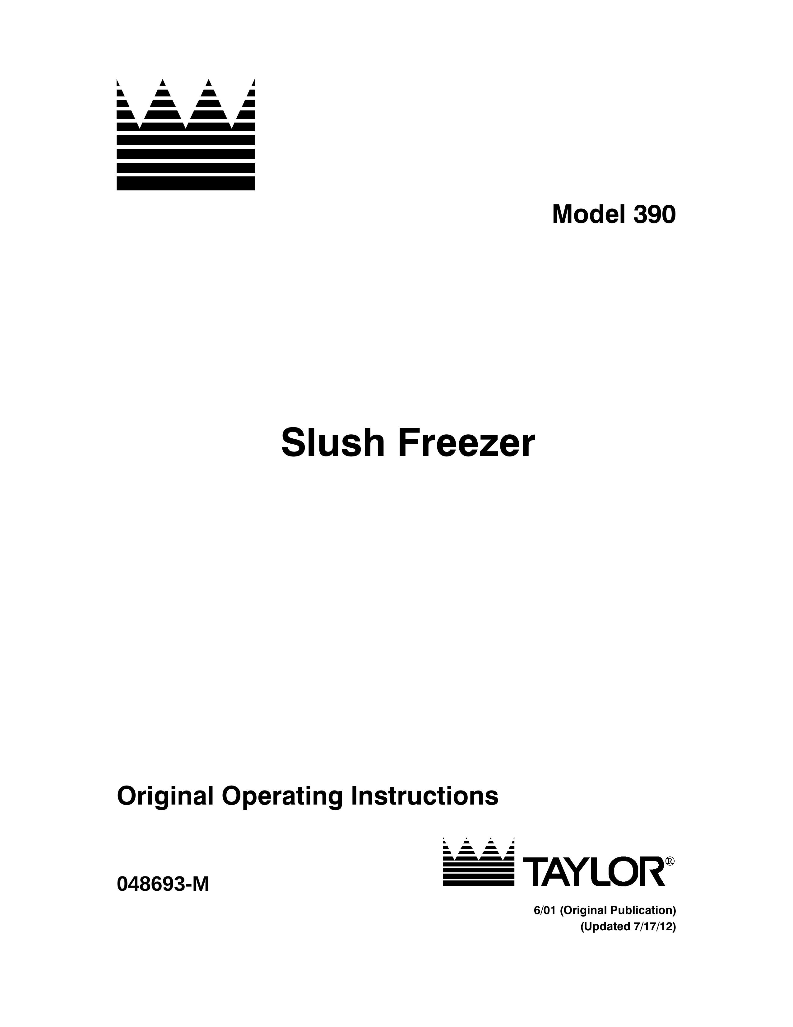 Taylor slush freezer Refrigerator User Manual