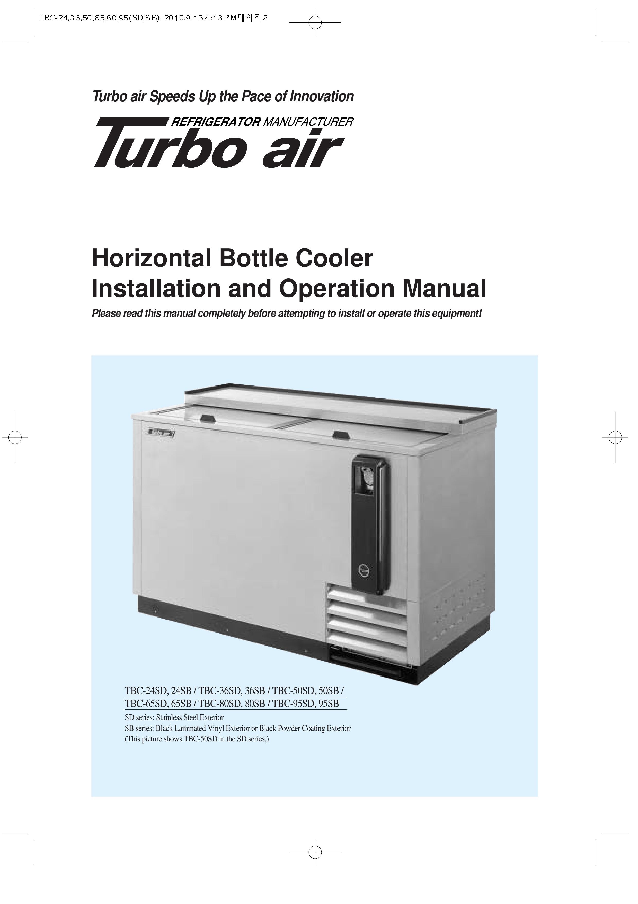Turbo Air TBC-36SD, 36SB Refrigerator User Manual