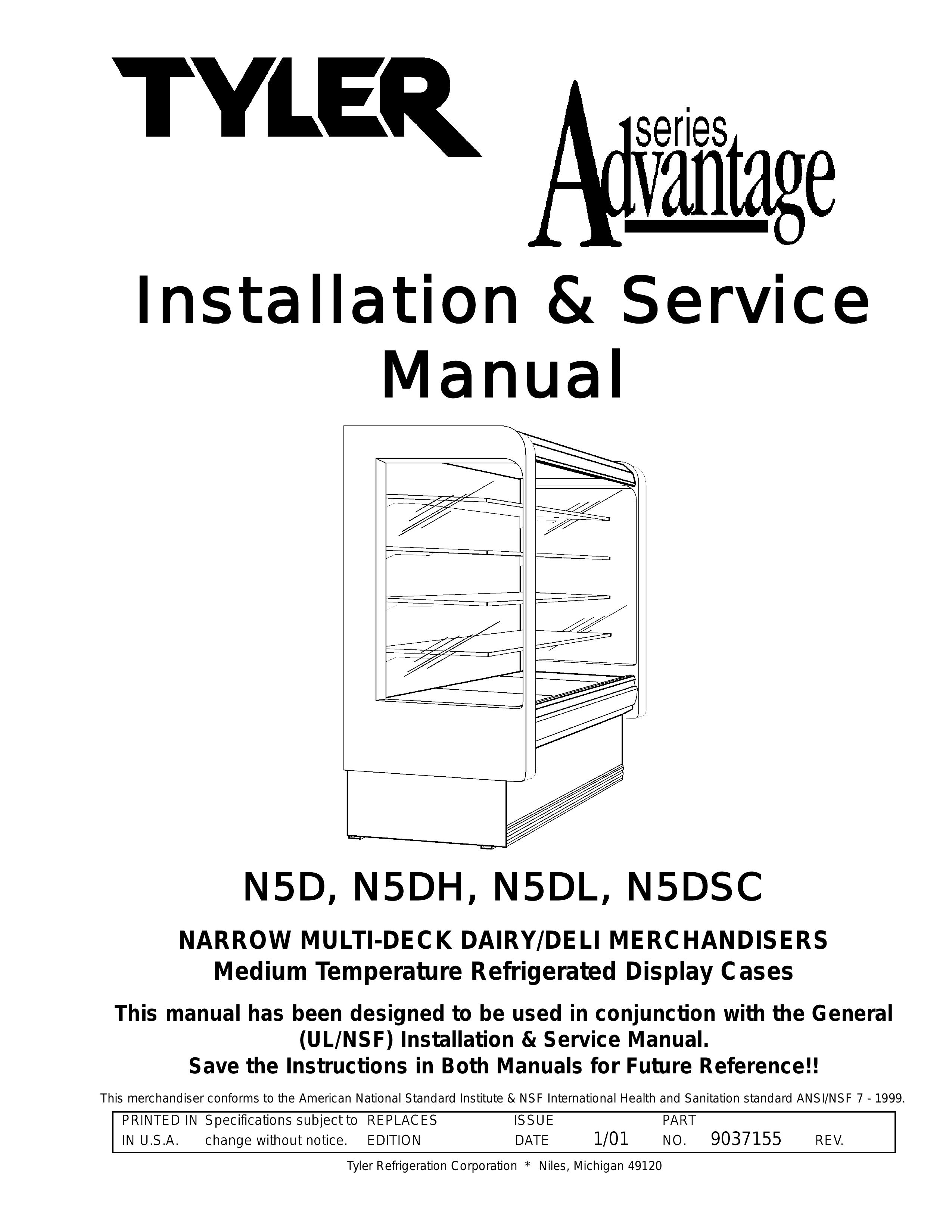 Tyler Refrigeration N5DL Refrigerator User Manual