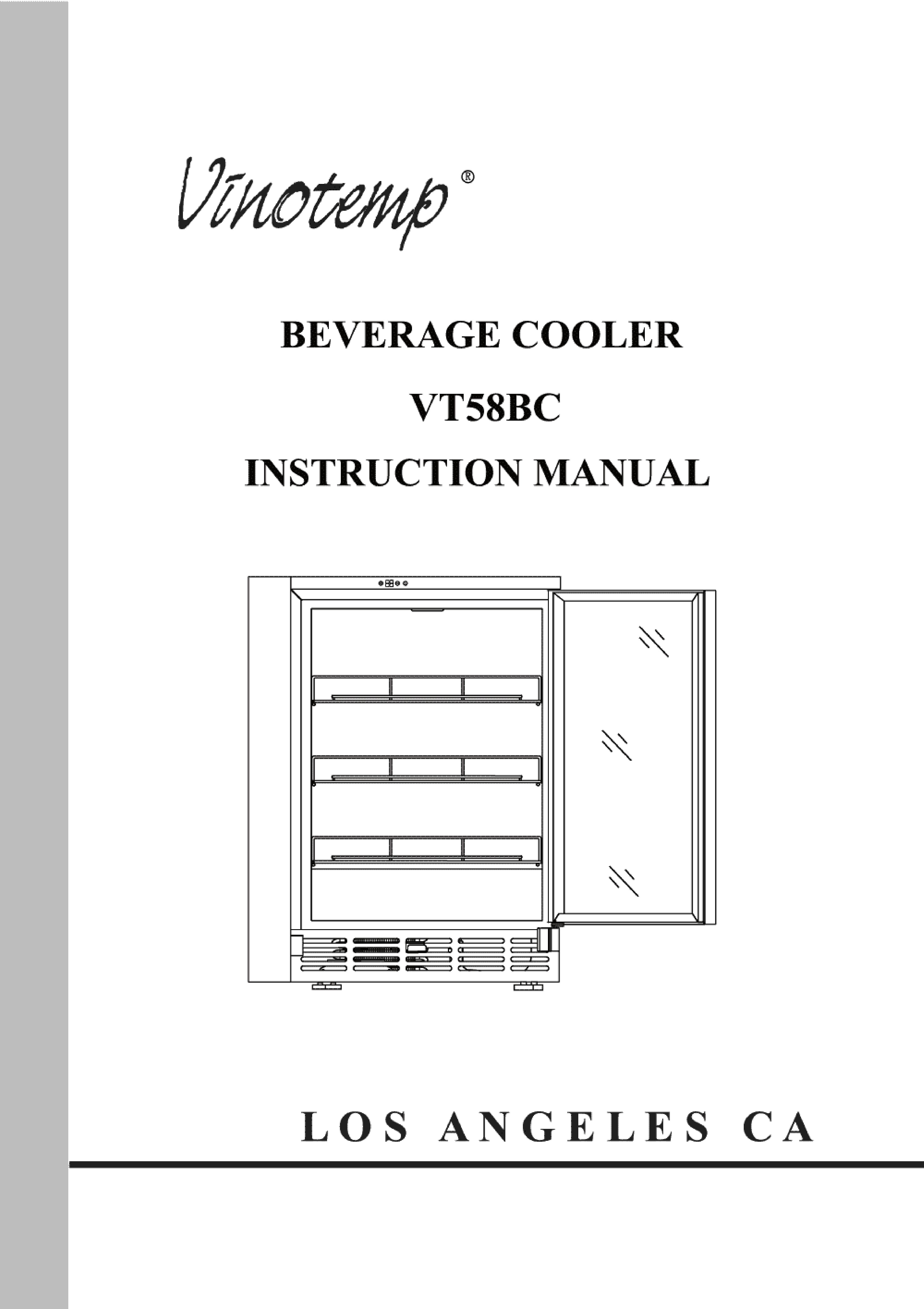 Vinotemp BC-58 Refrigerator User Manual