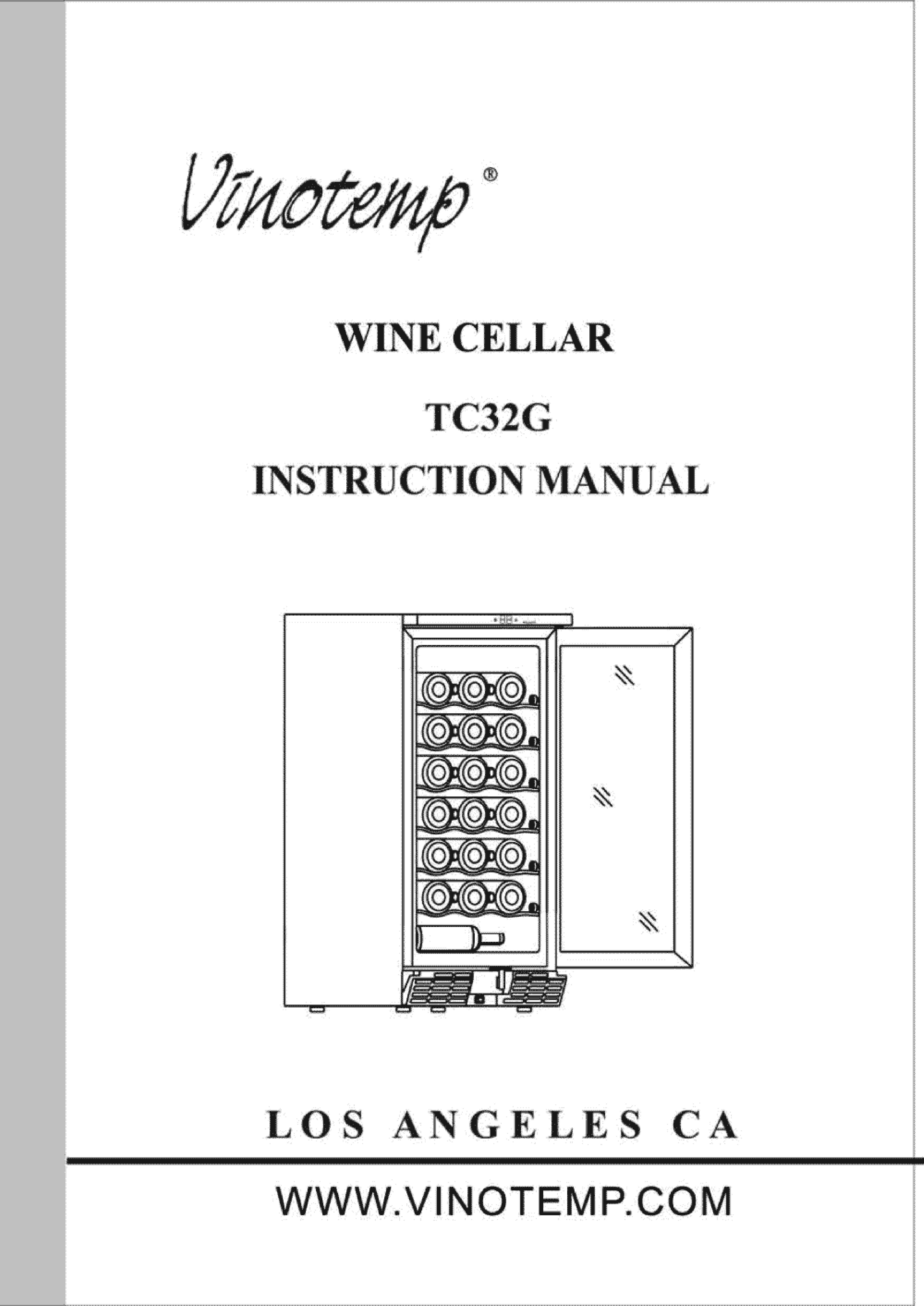 Vinotemp TC32G Refrigerator User Manual