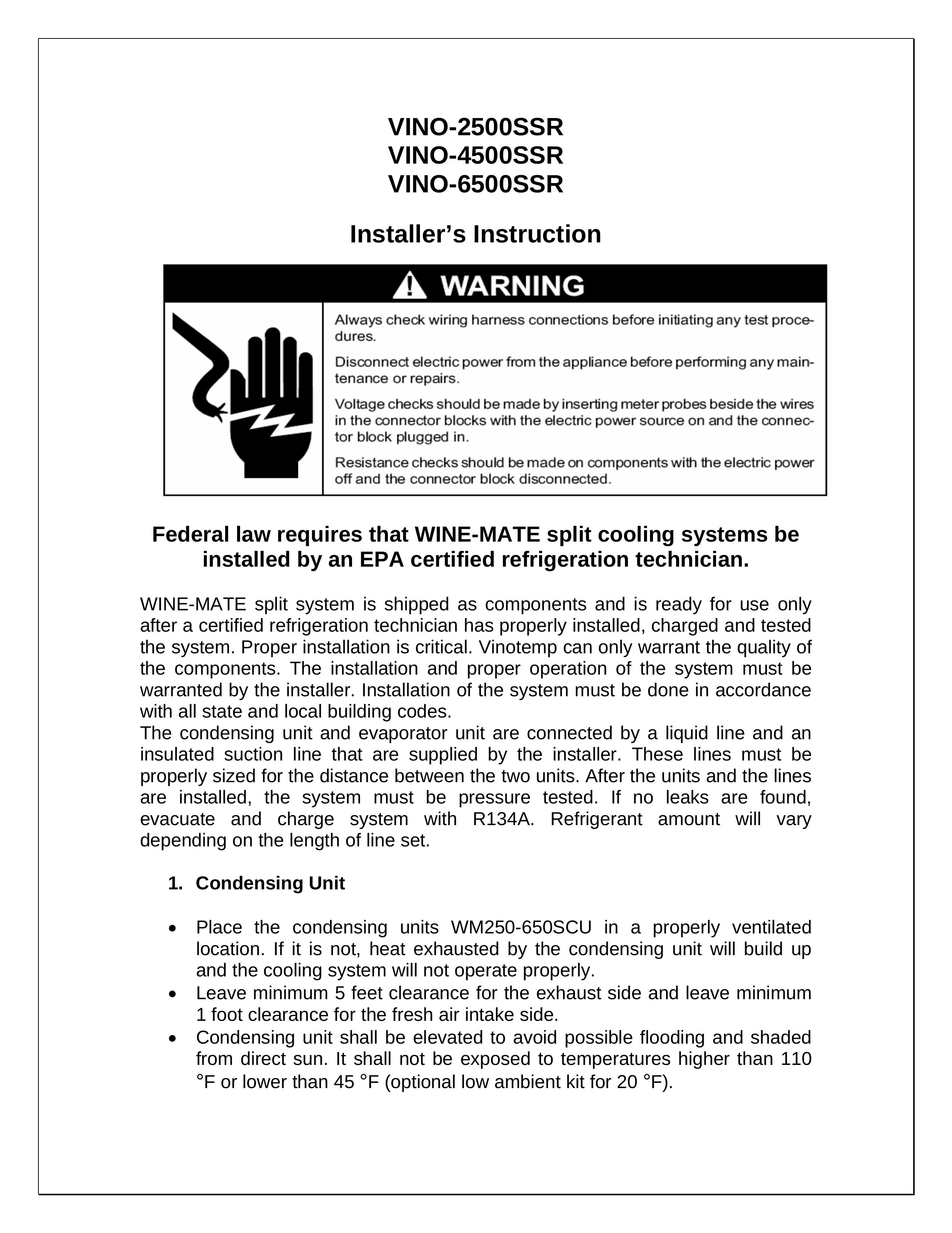 Vinotemp VINO-6500SSR Refrigerator User Manual