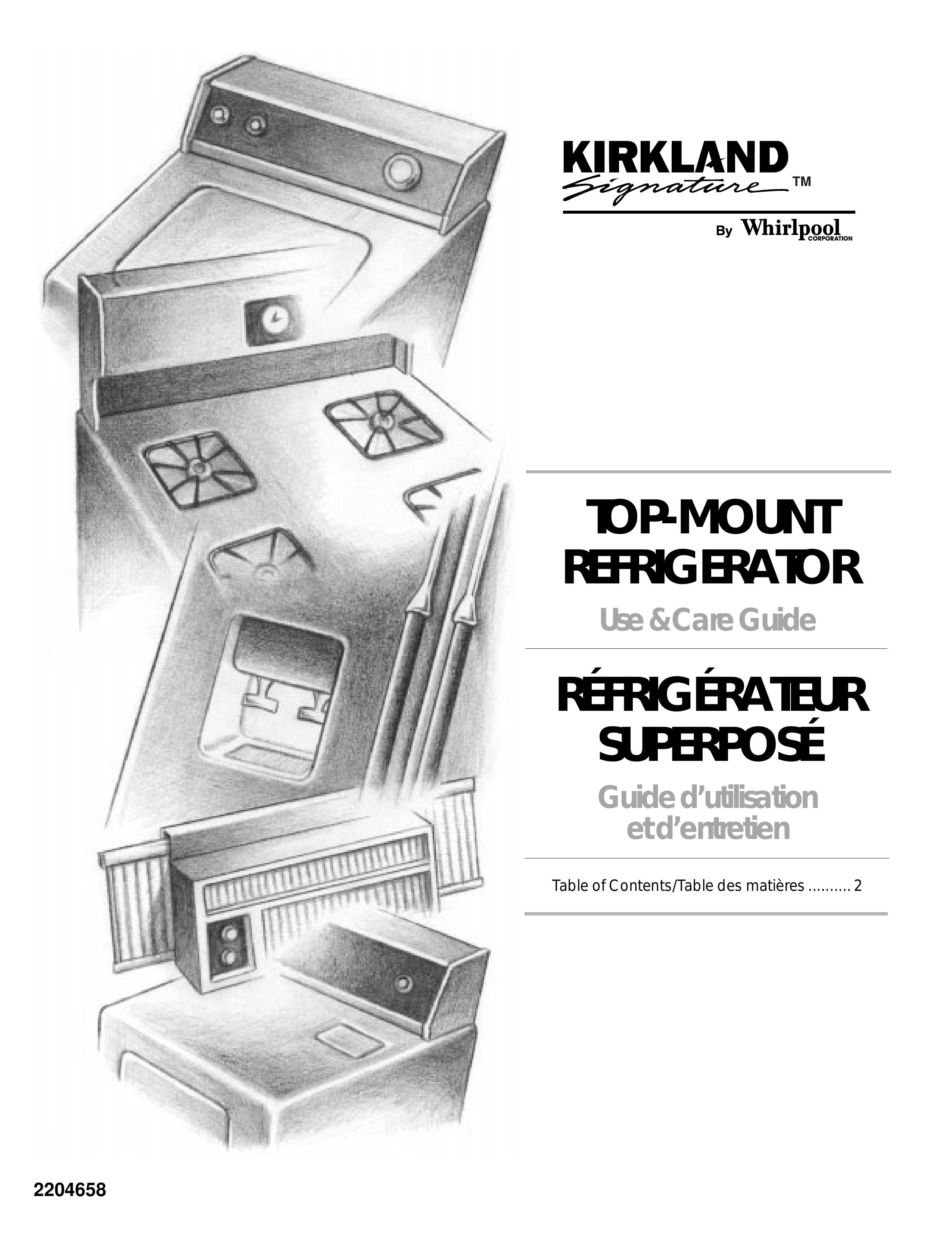 Whirlpool 2204658 Refrigerator User Manual
