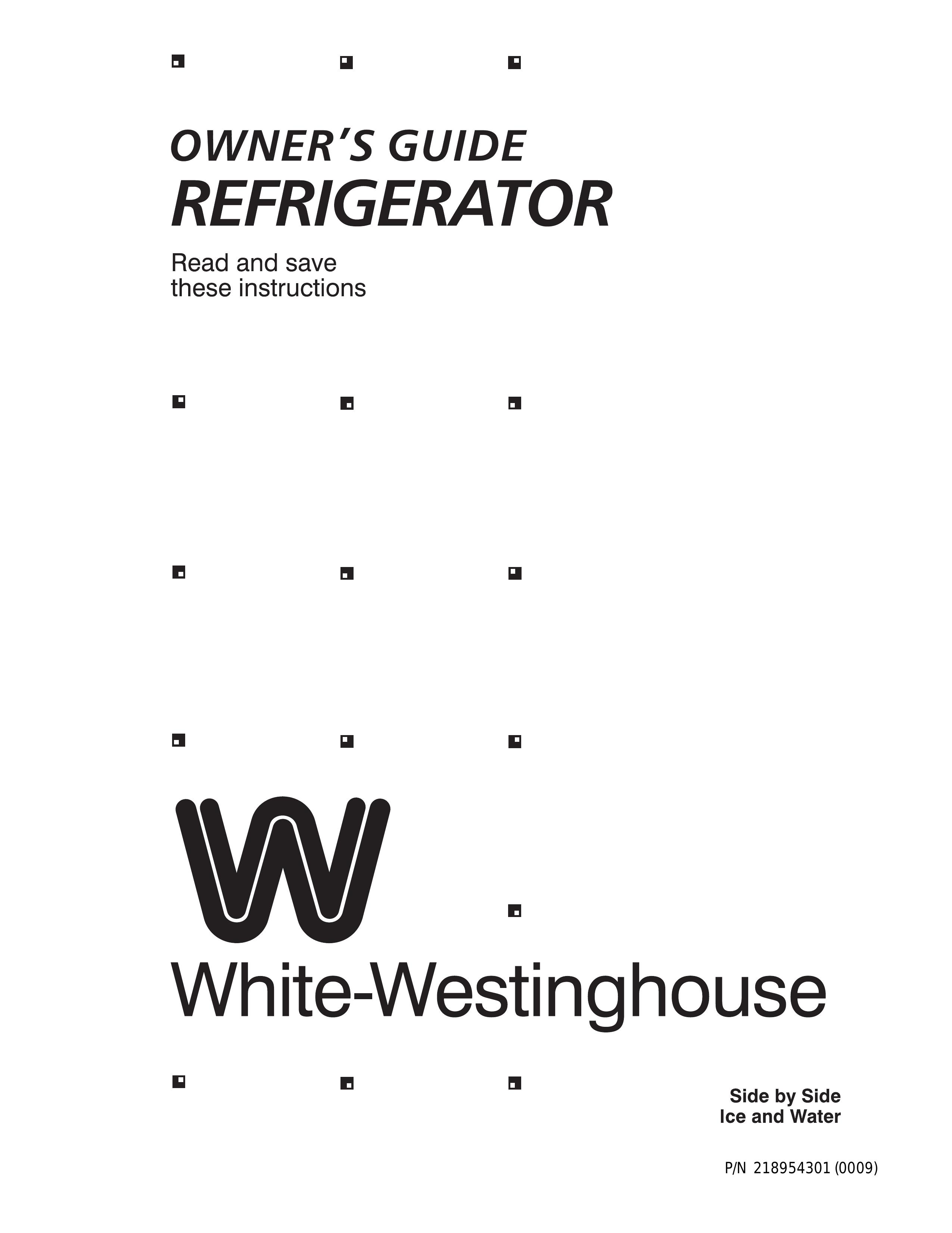 White-Westinghouse 218954301 Refrigerator User Manual