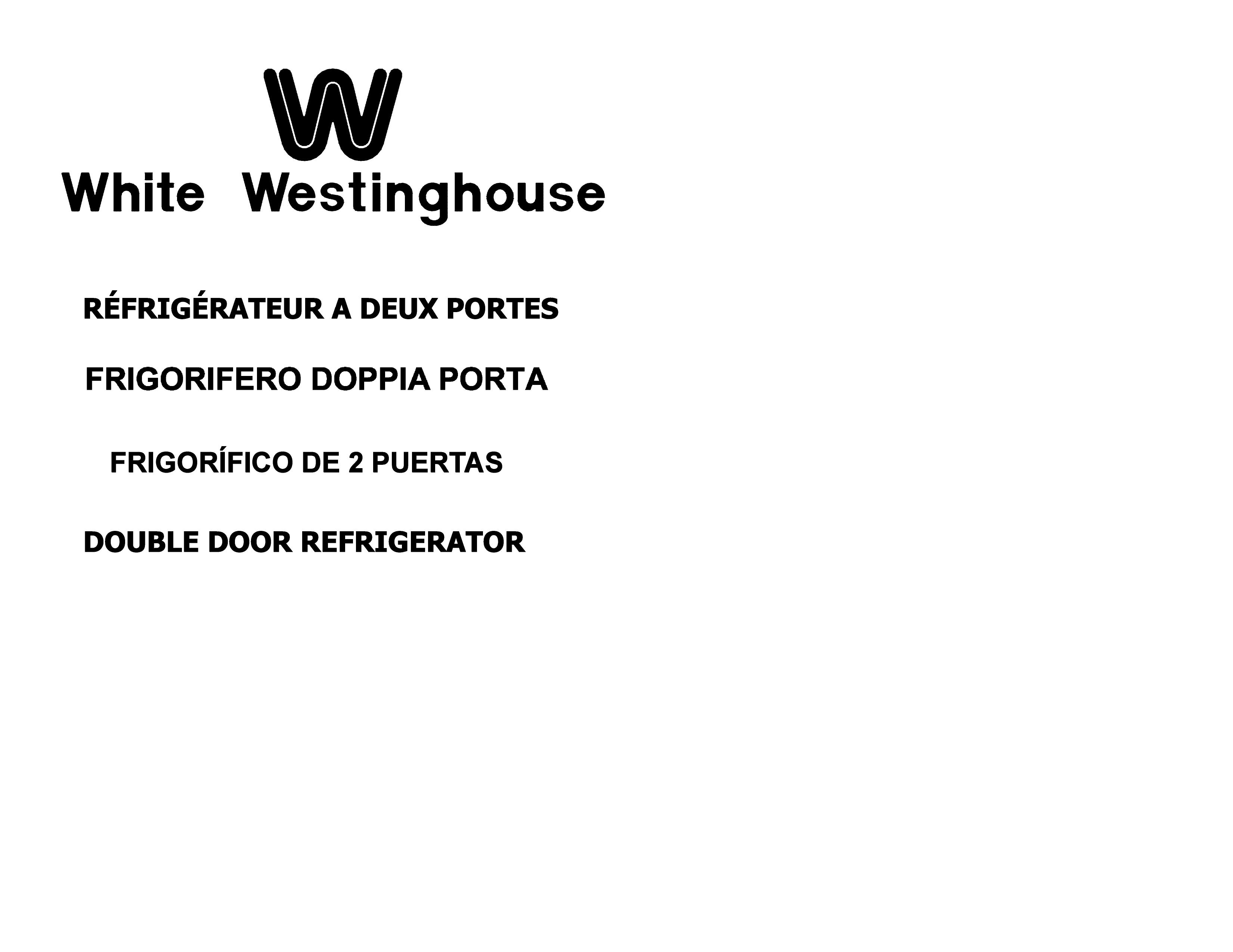 White-Westinghouse WD238B Refrigerator User Manual