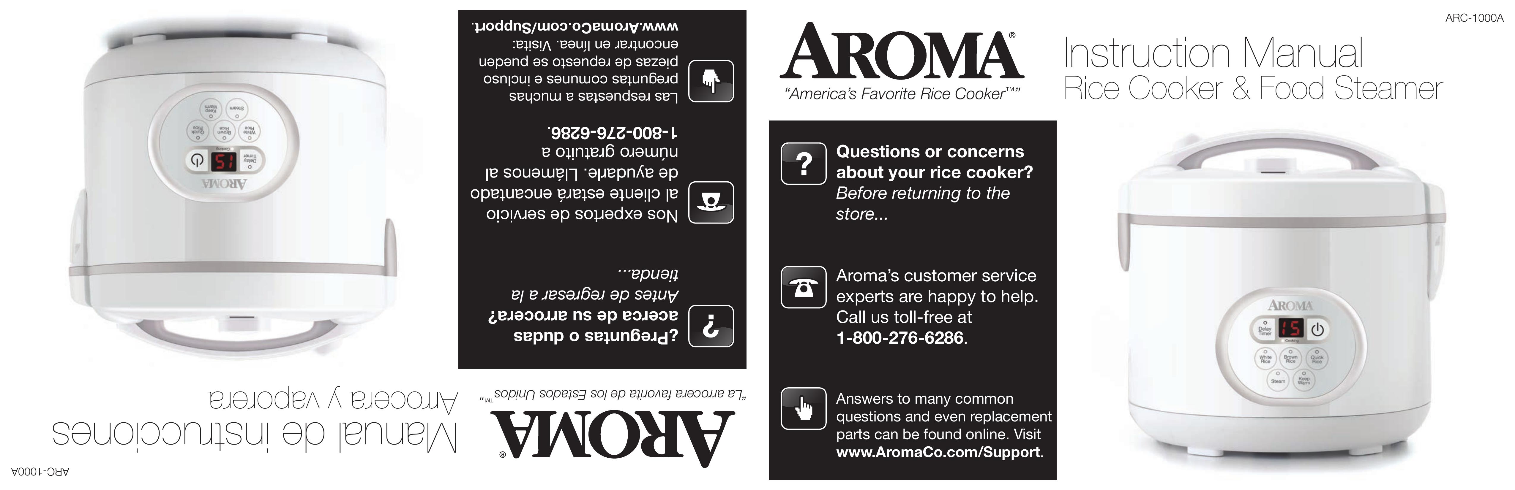 Aroma ARC-1000A Rice Cooker User Manual