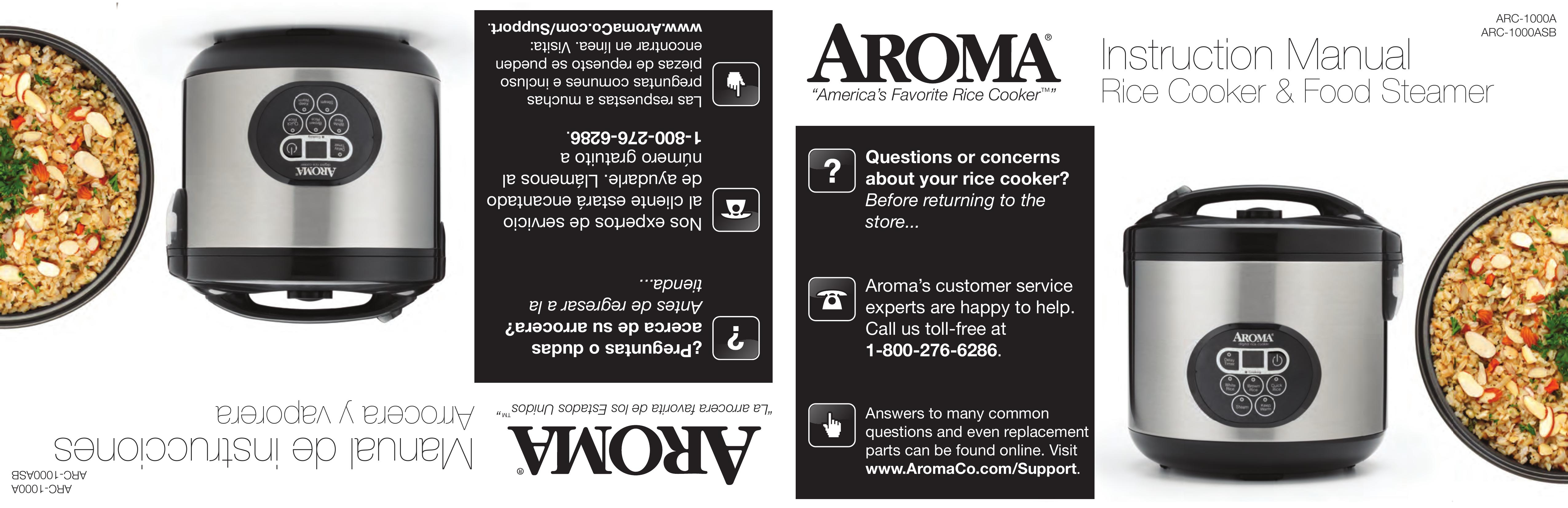 Aroma ARC-1000ASB Rice Cooker User Manual