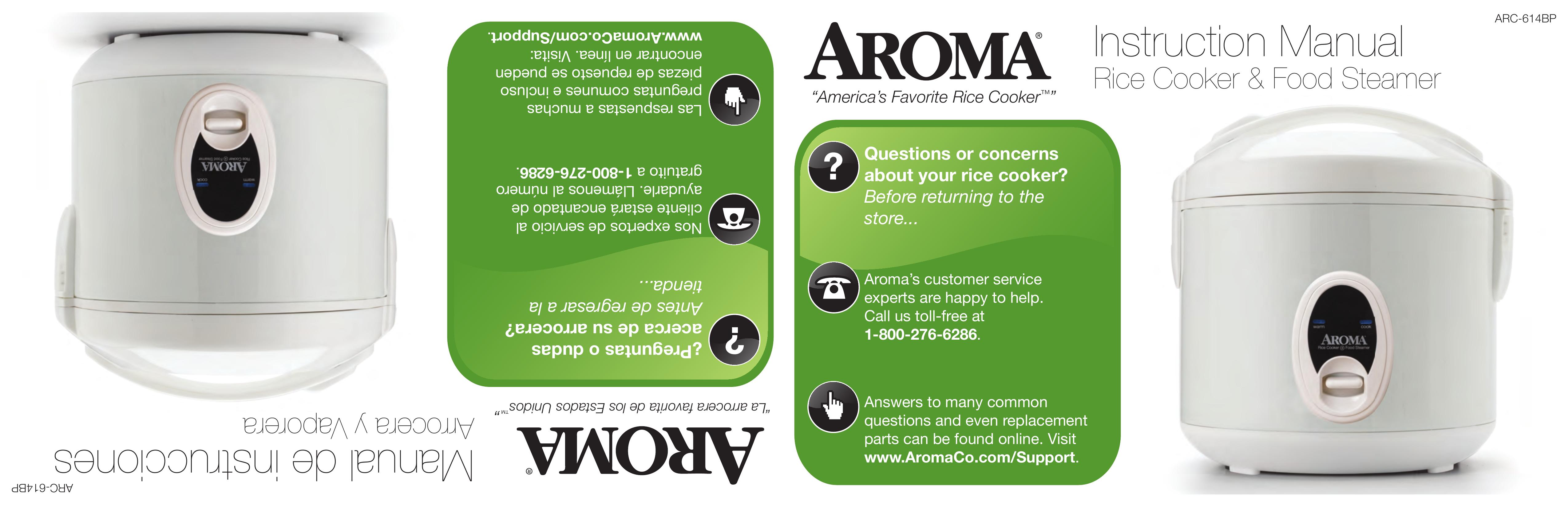 Aroma ARC-614BP Rice Cooker User Manual