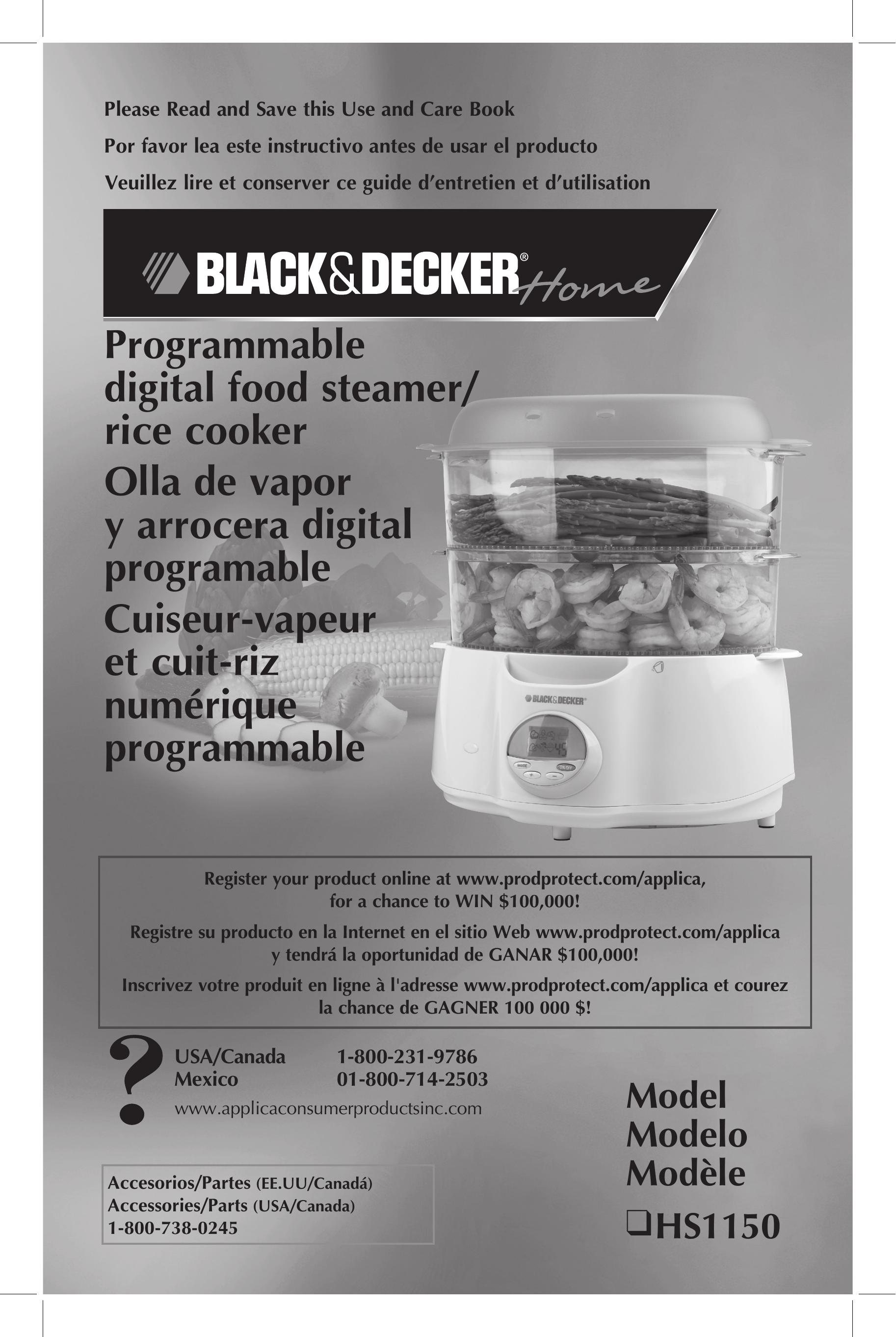 Black & Decker HS1050 Rice Cooker User Manual
