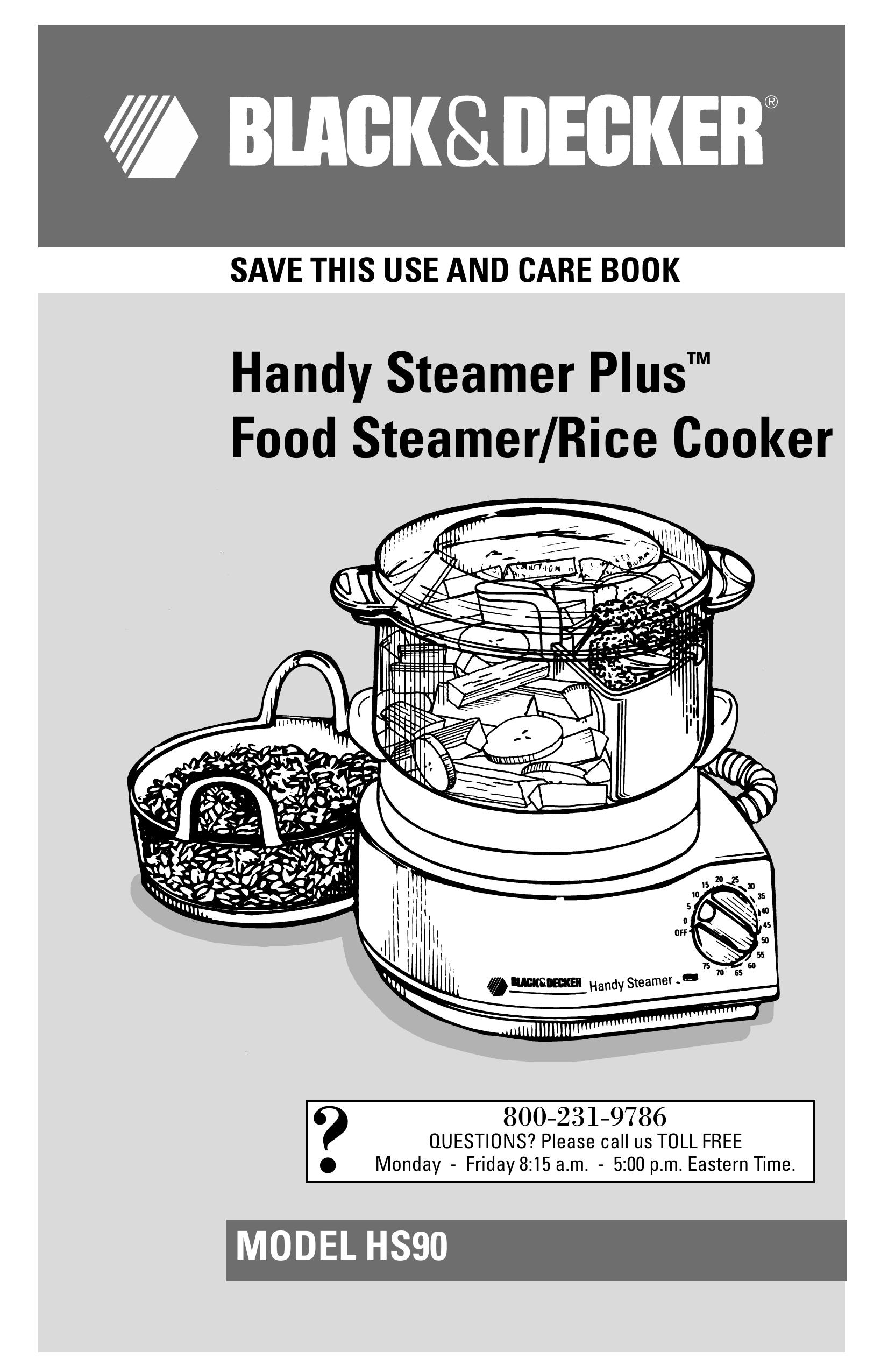 Black & Decker HS90 Rice Cooker User Manual