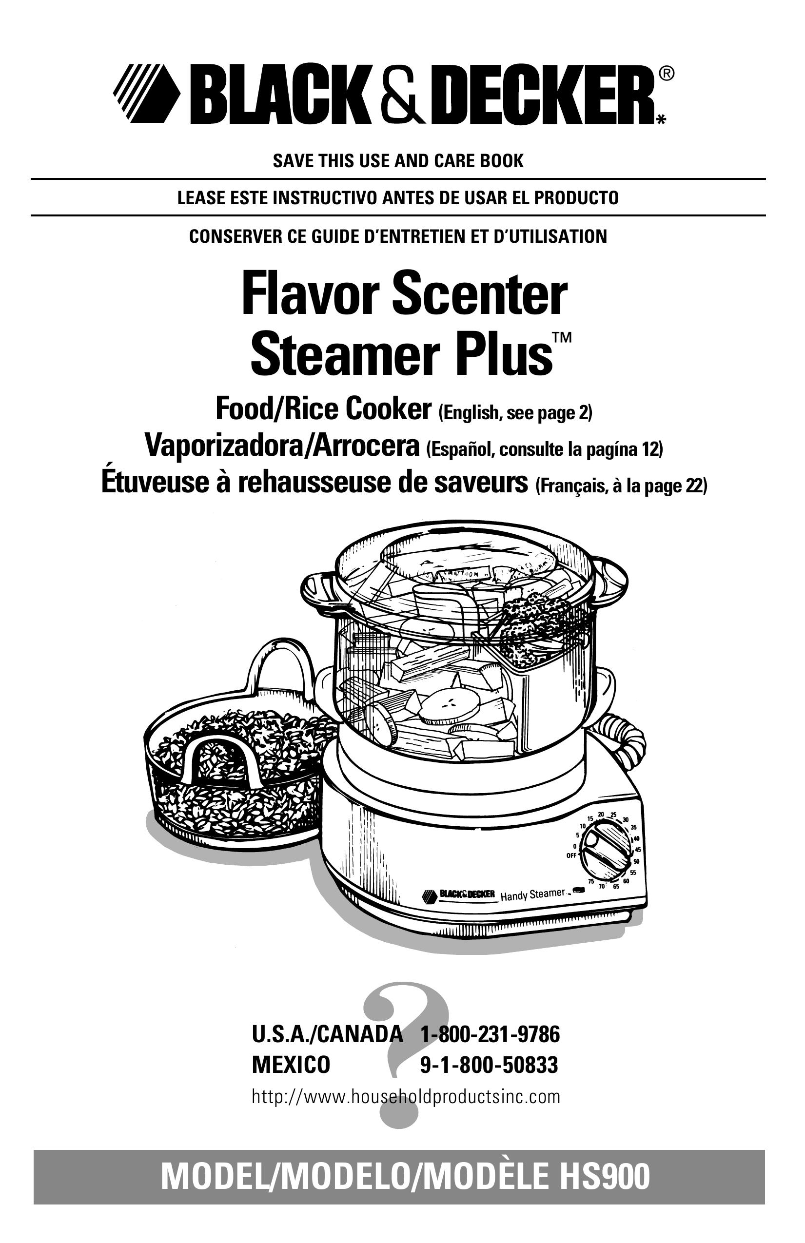Black & Decker HS900 Rice Cooker User Manual