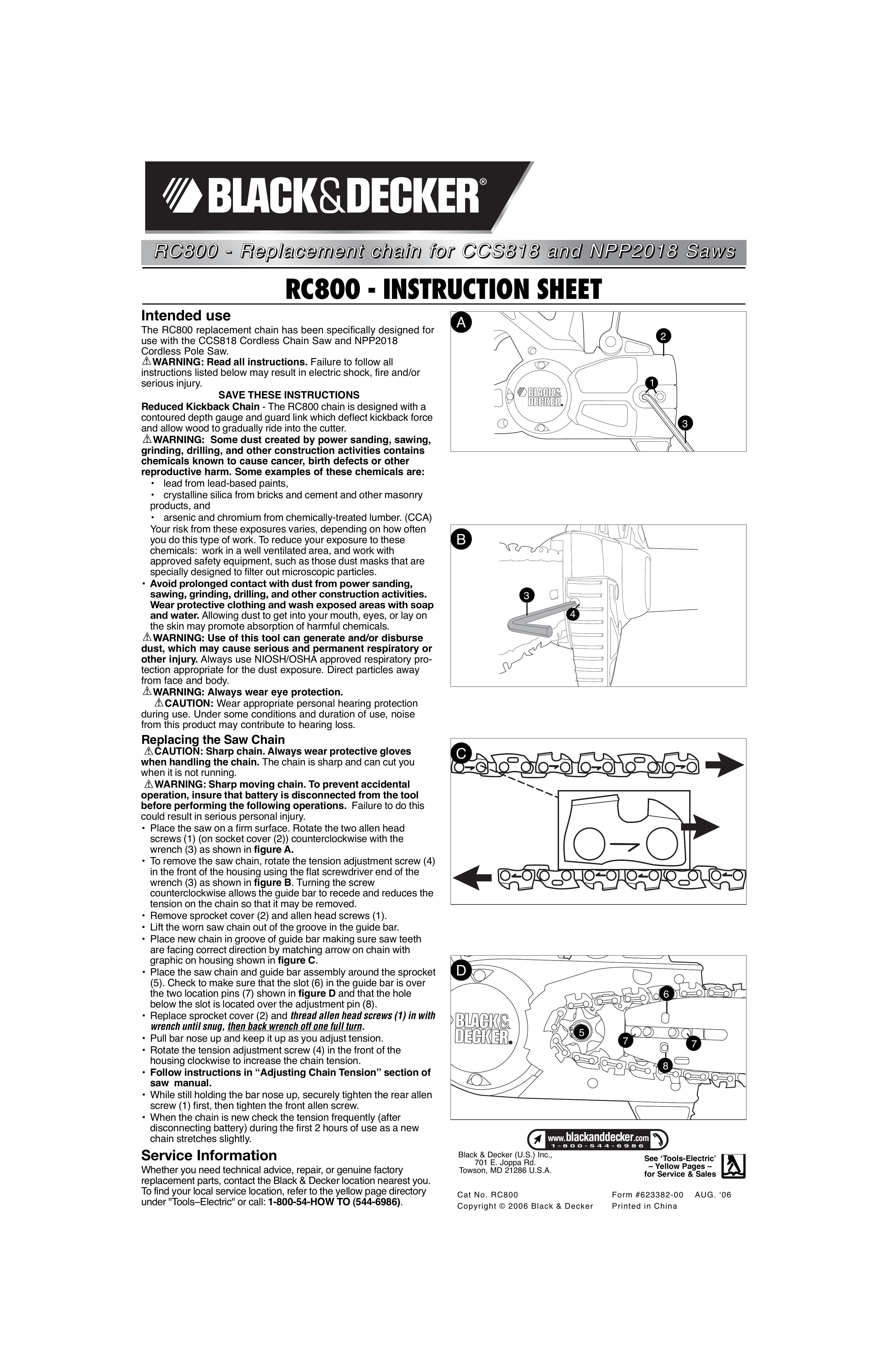Black & Decker RC800 Rice Cooker User Manual