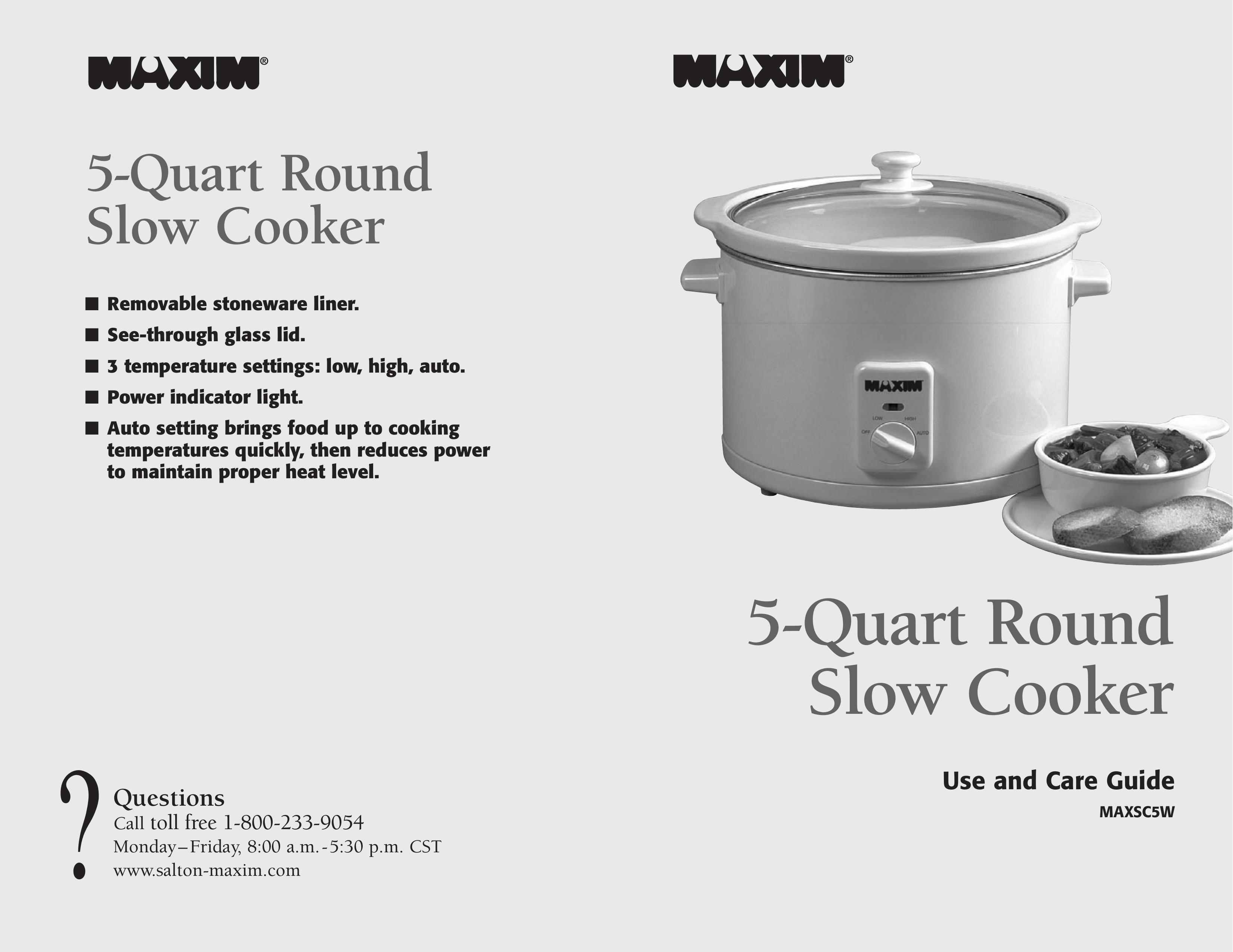 Maxim MAXSC5W Rice Cooker User Manual