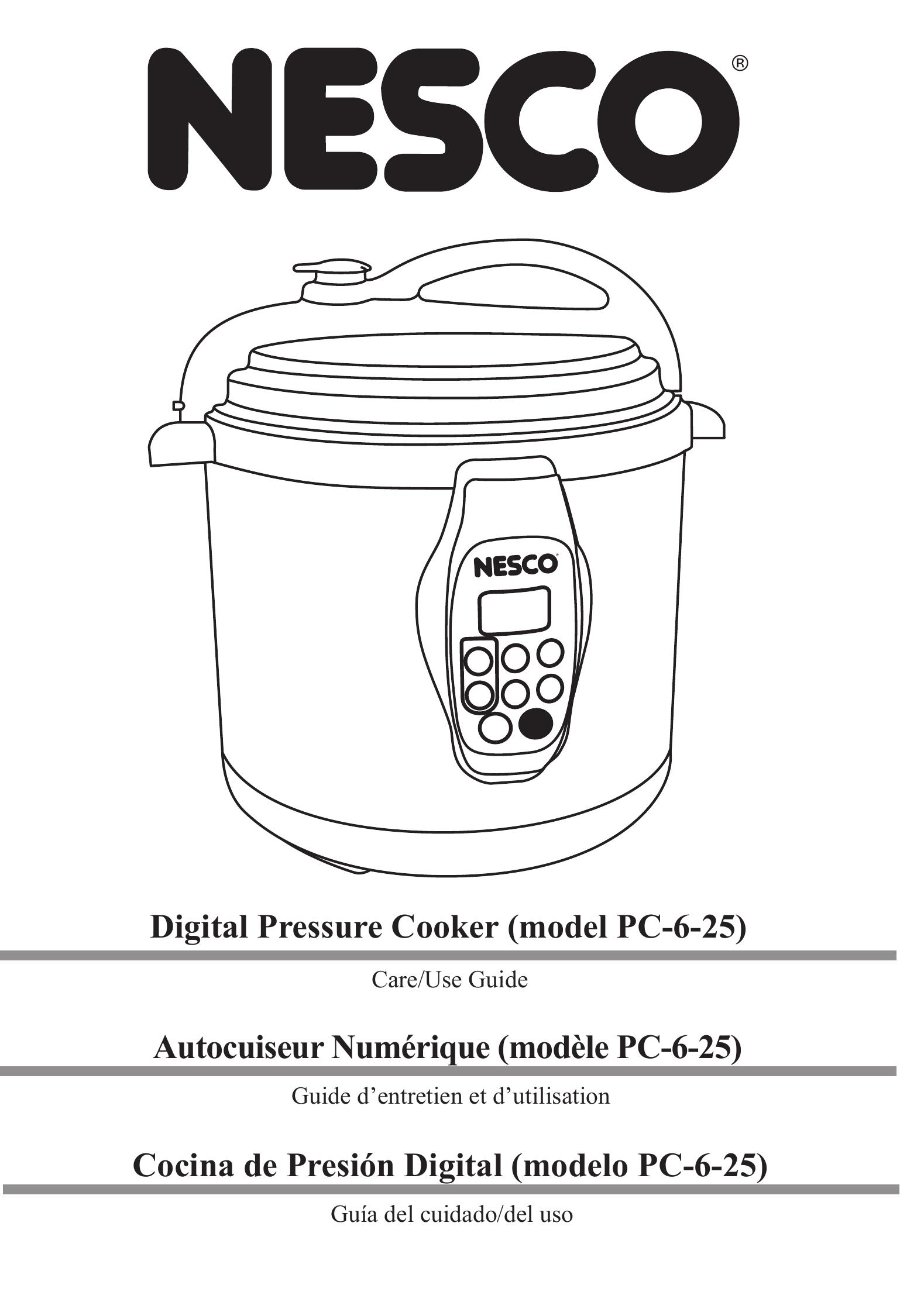 Nesco PC-6-25 Rice Cooker User Manual