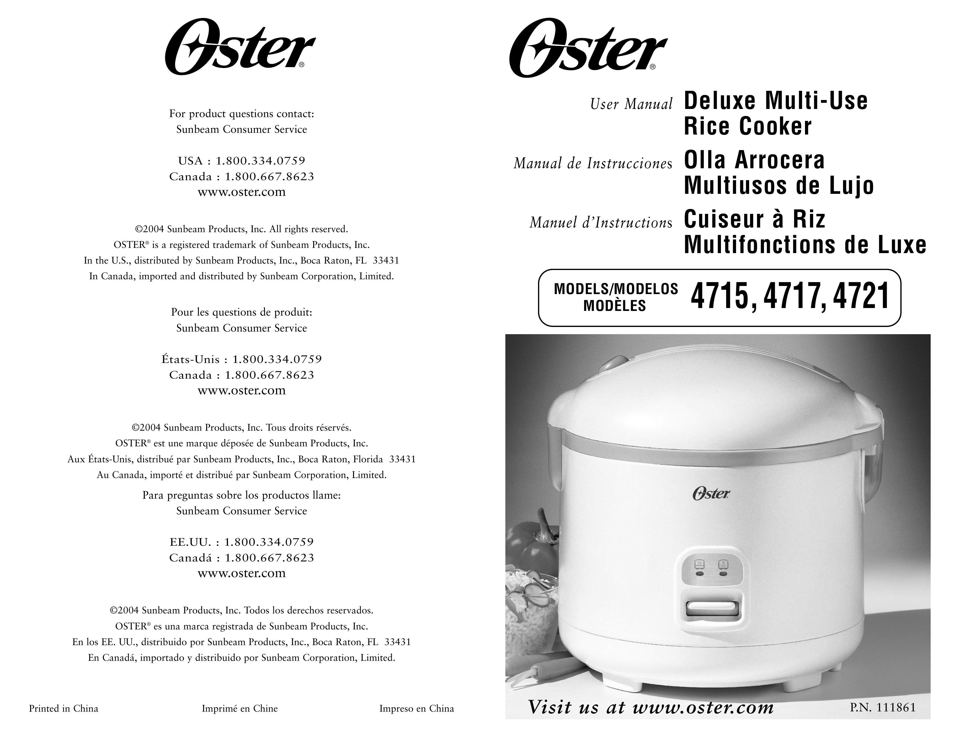 Oster 4717 Rice Cooker User Manual
