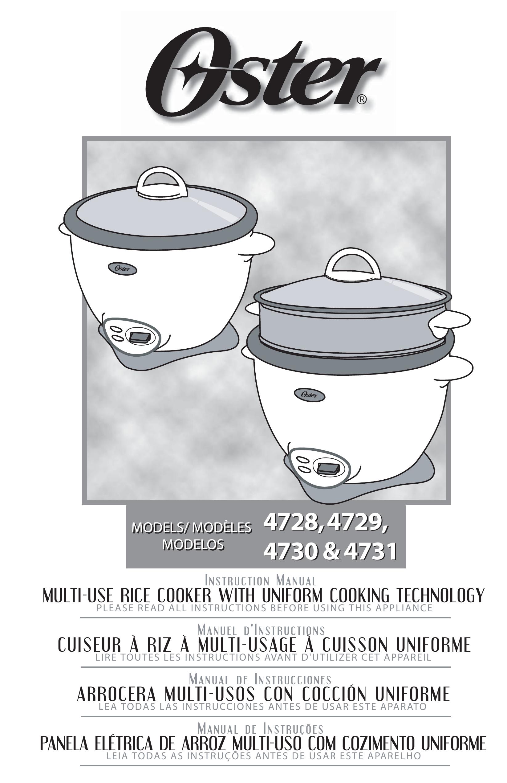 Oster 4728 Rice Cooker User Manual