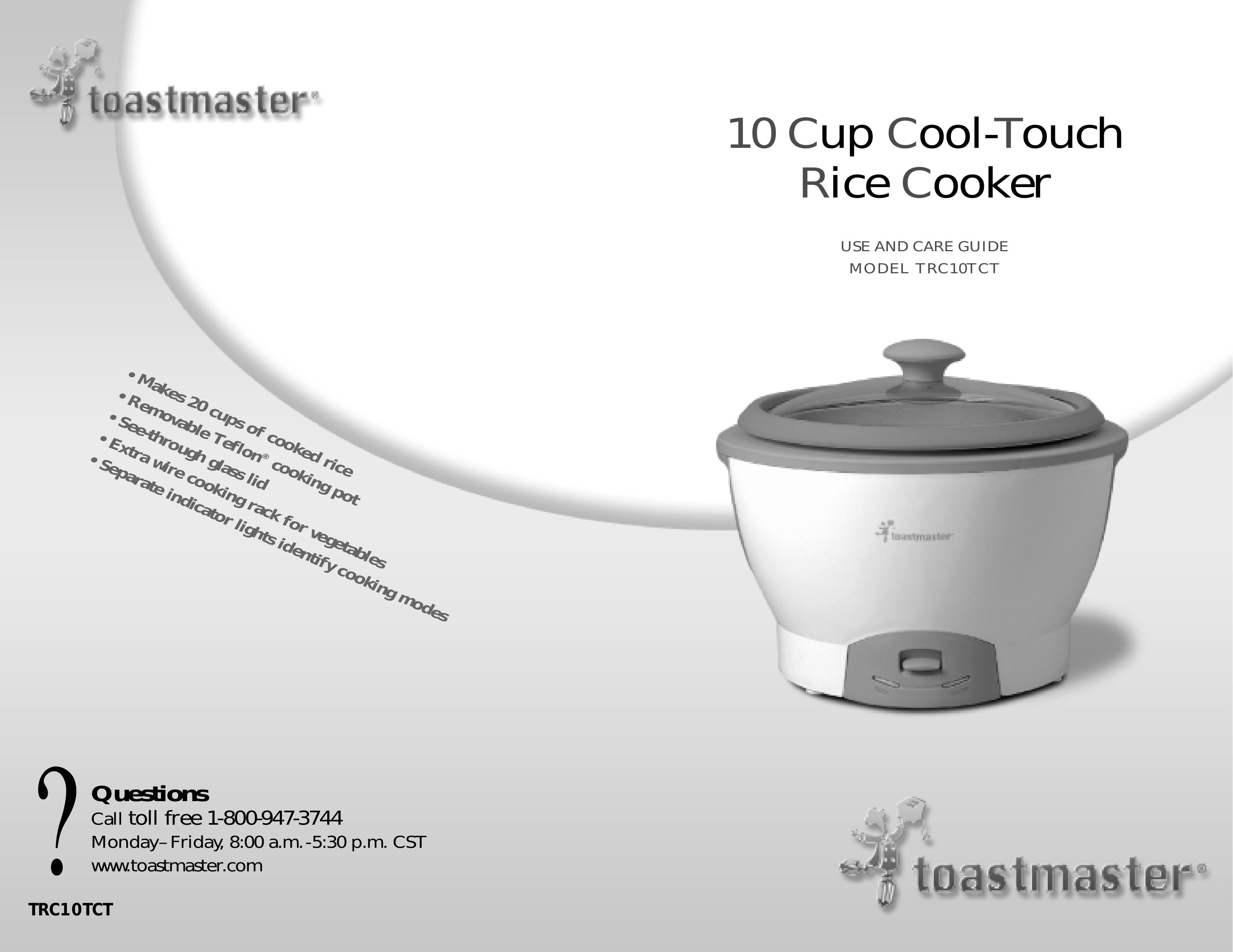 Toastmaster TRC10TCT Rice Cooker User Manual
