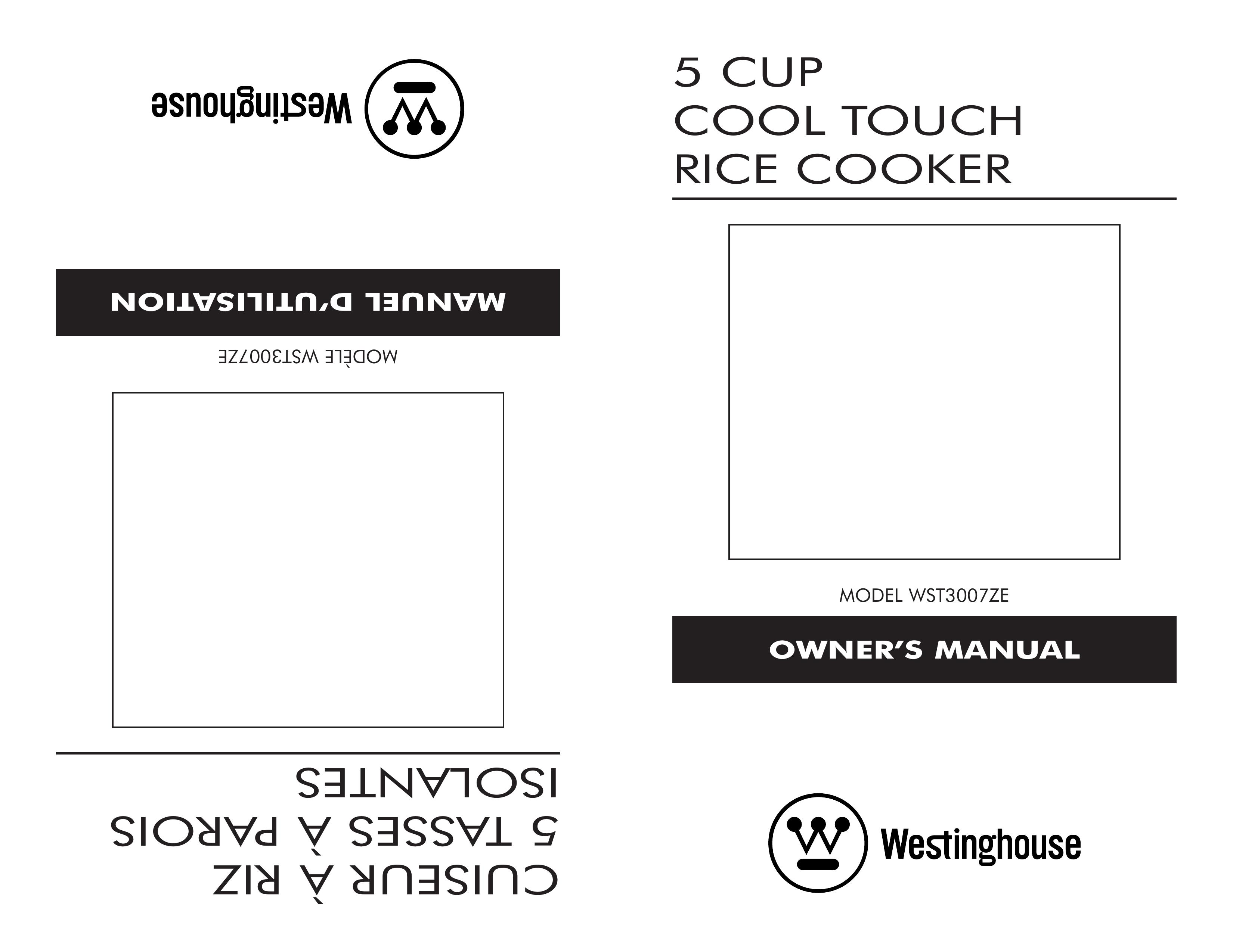 Westinghouse WST3007ZE Rice Cooker User Manual