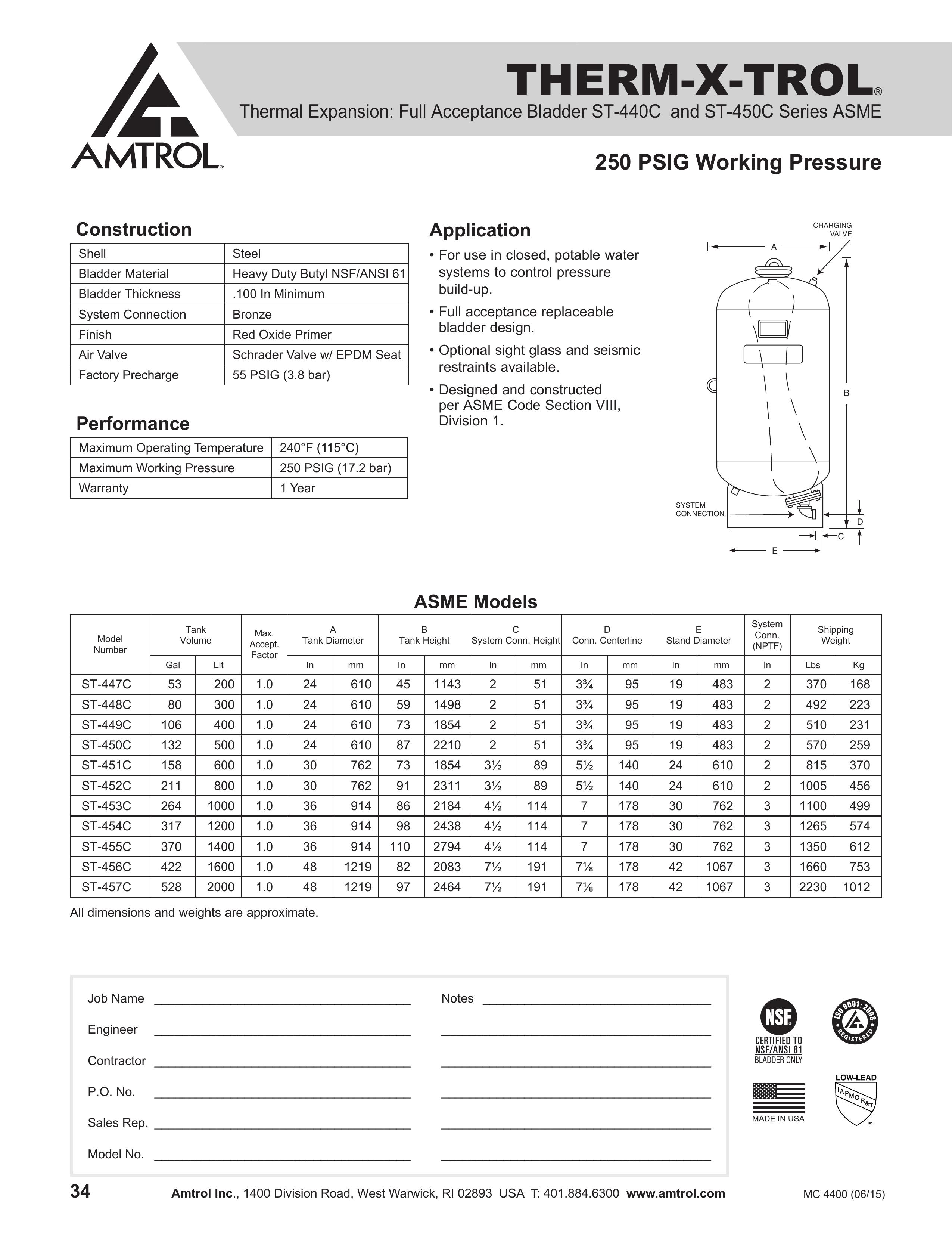 Amtrol ST-447C Slow Cooker User Manual