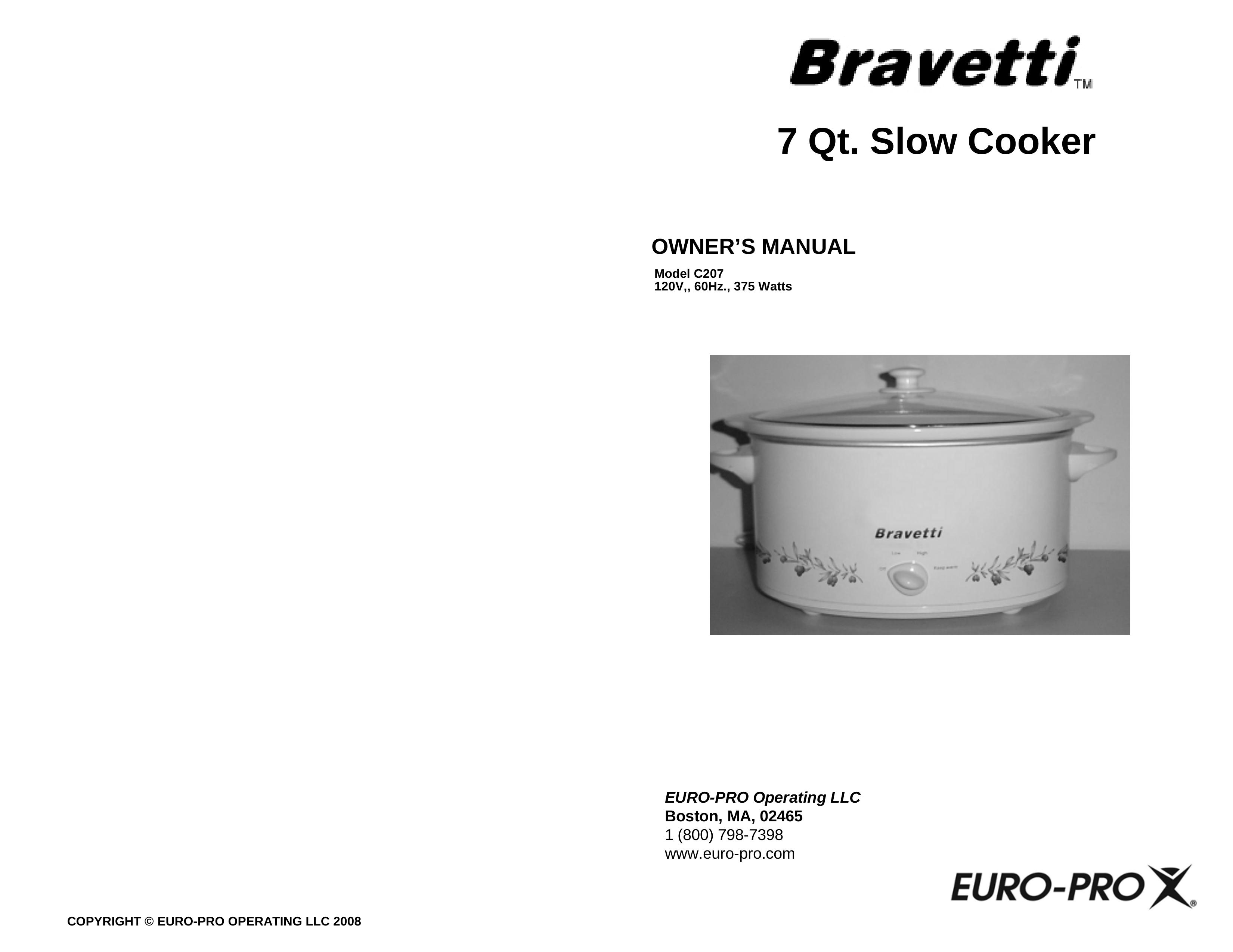 Bravetti C207 Slow Cooker User Manual