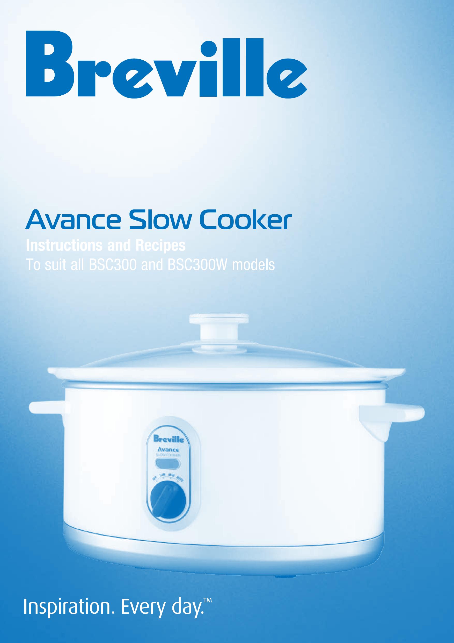Breville BSC300W Slow Cooker User Manual