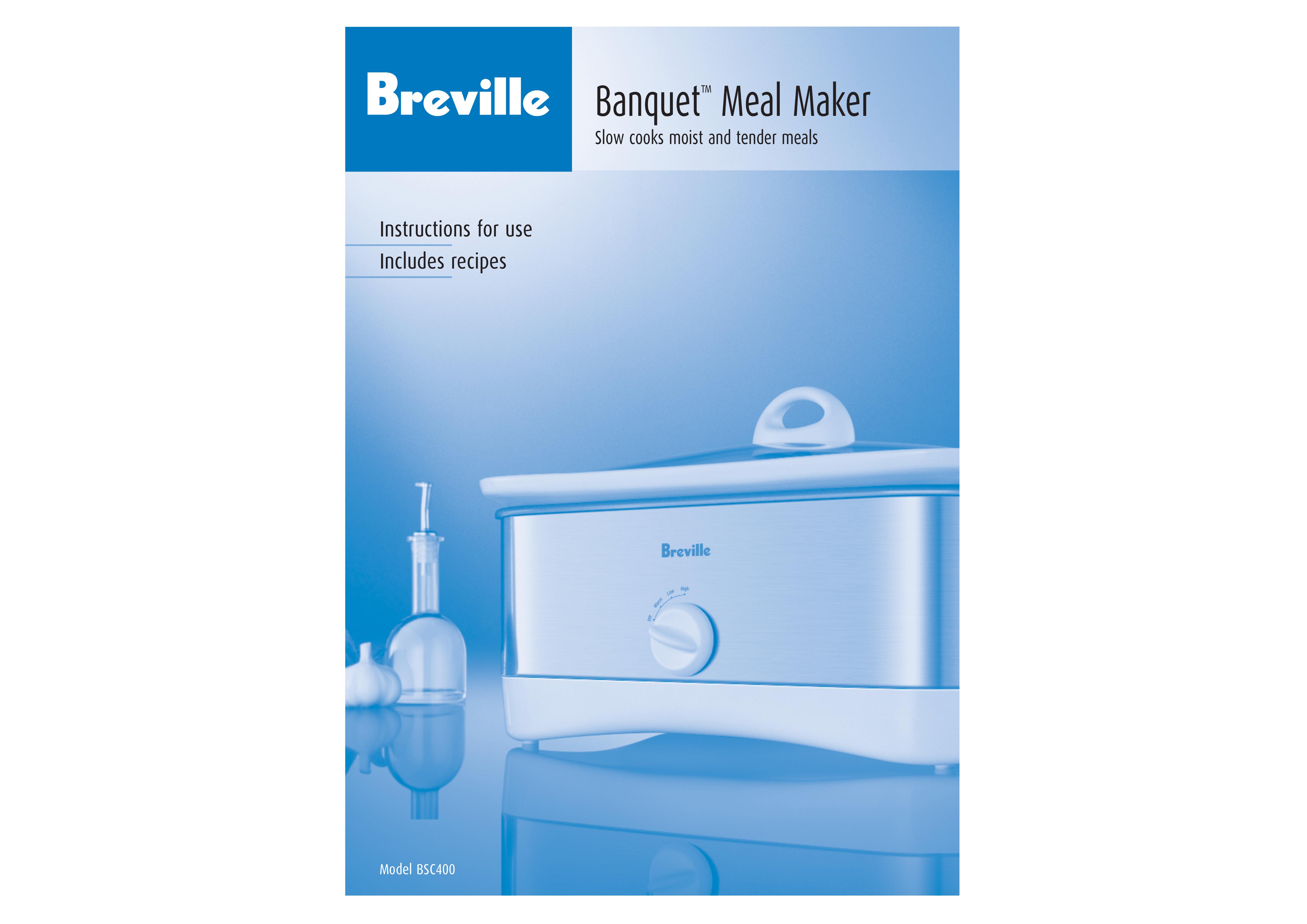 Breville BSC400 Slow Cooker User Manual