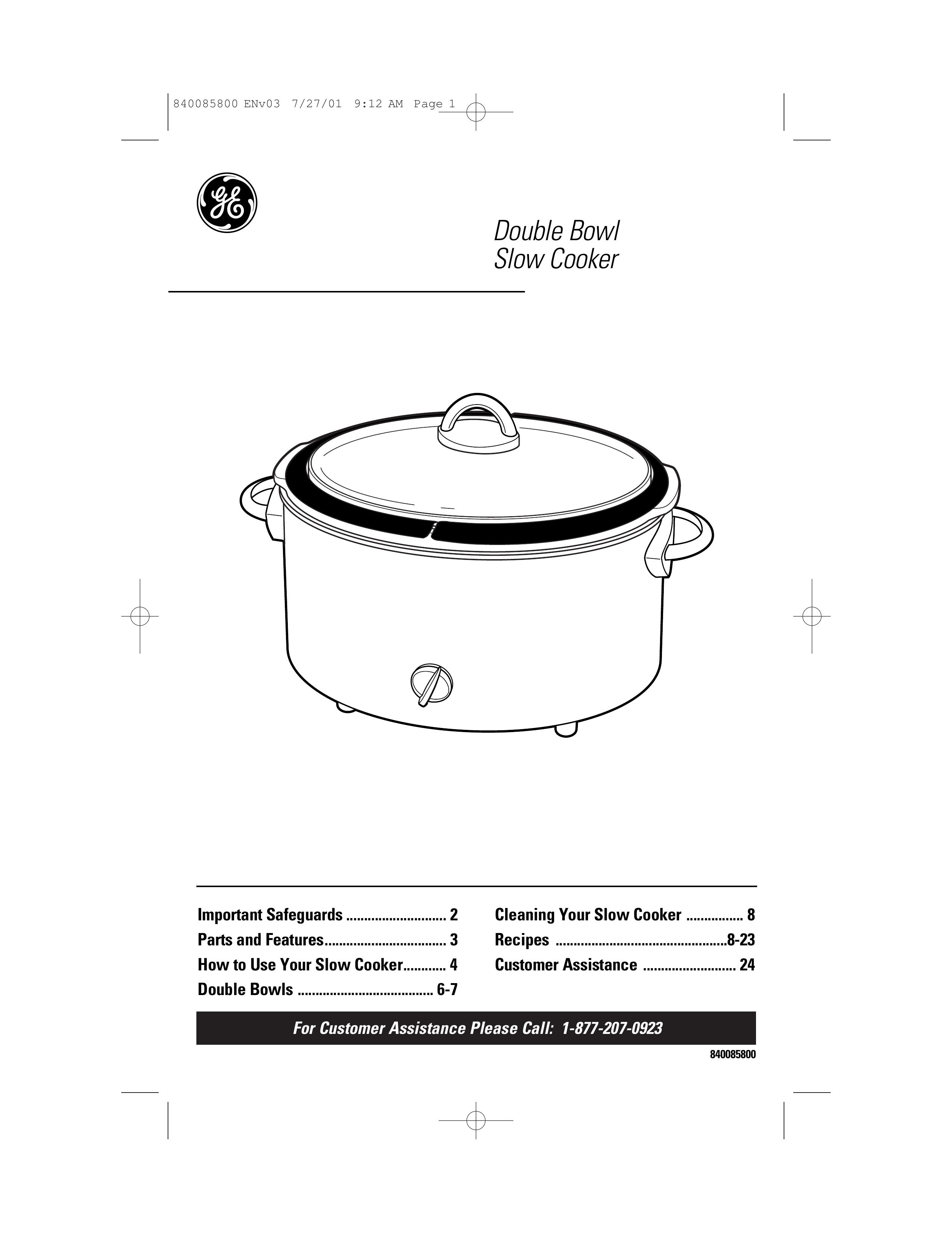 GE 106851 Slow Cooker User Manual