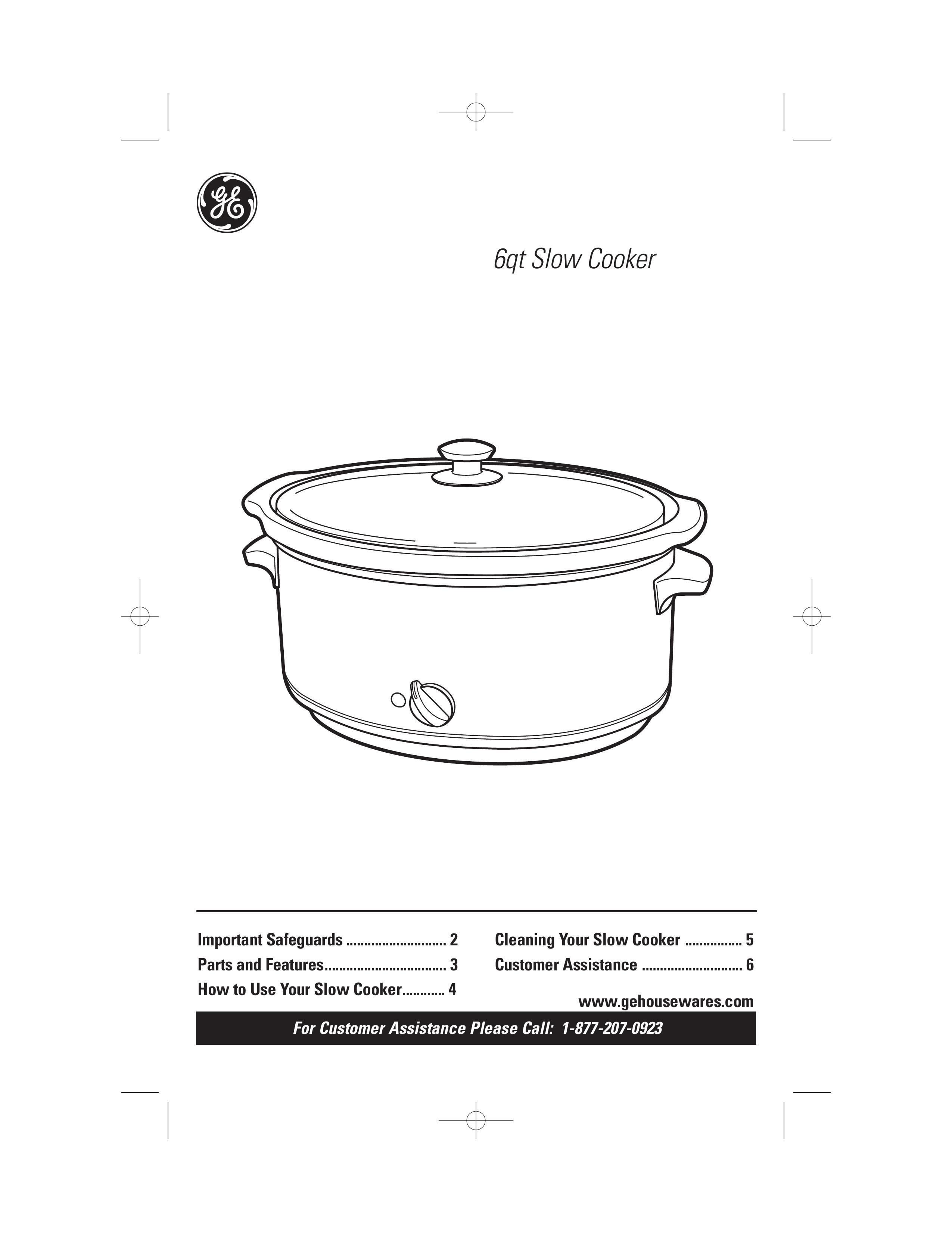 GE 169016 Slow Cooker User Manual