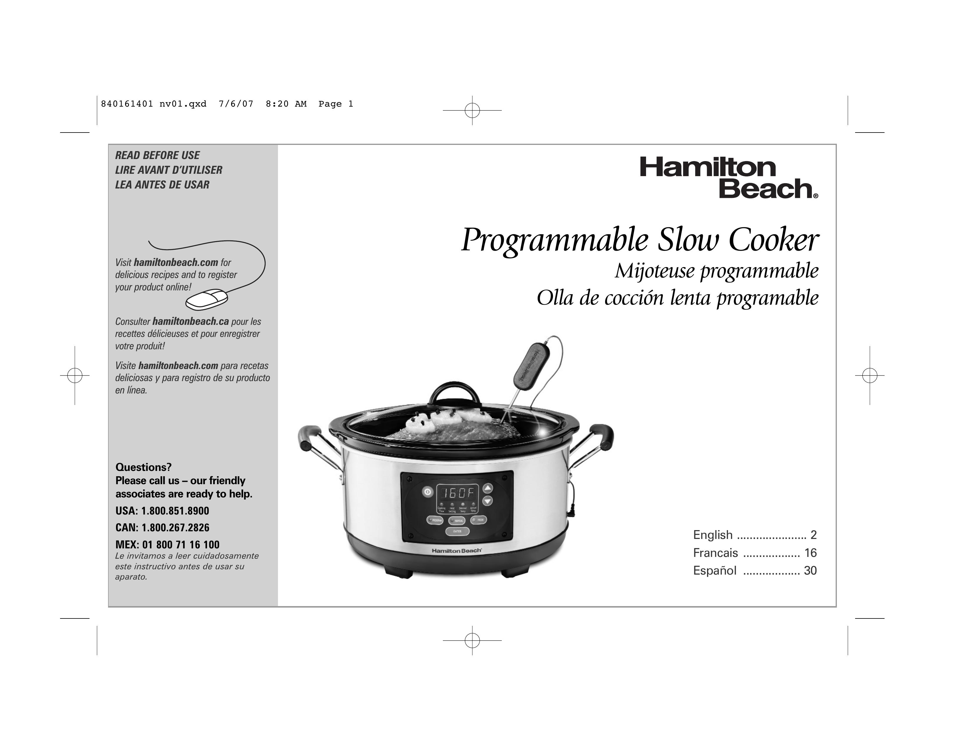 Hamilton Beach 33967C Slow Cooker User Manual