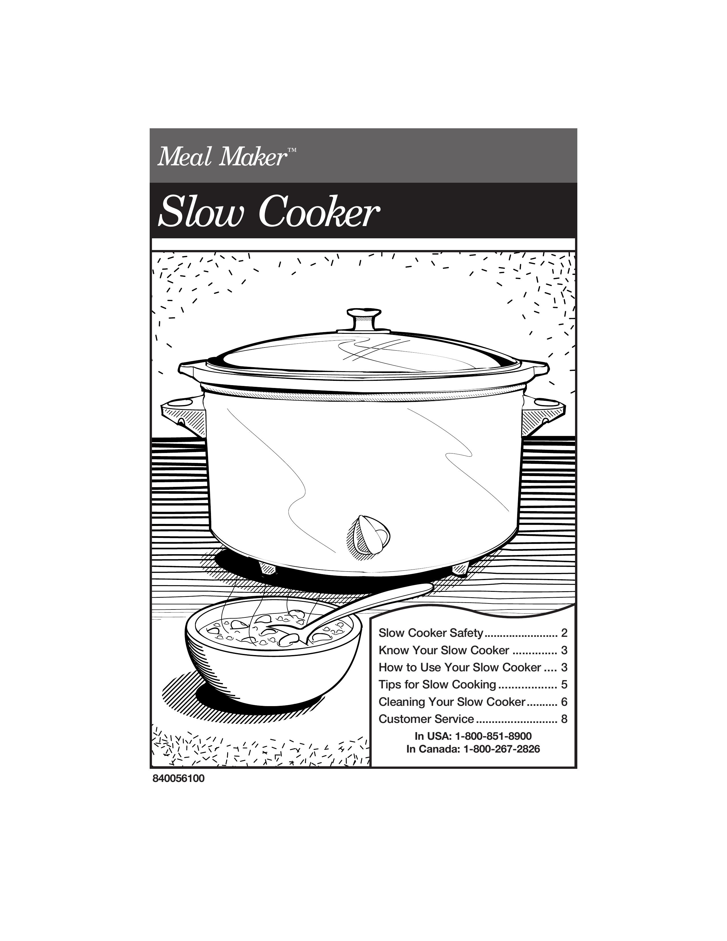 Hamilton Beach 840056100 Slow Cooker User Manual