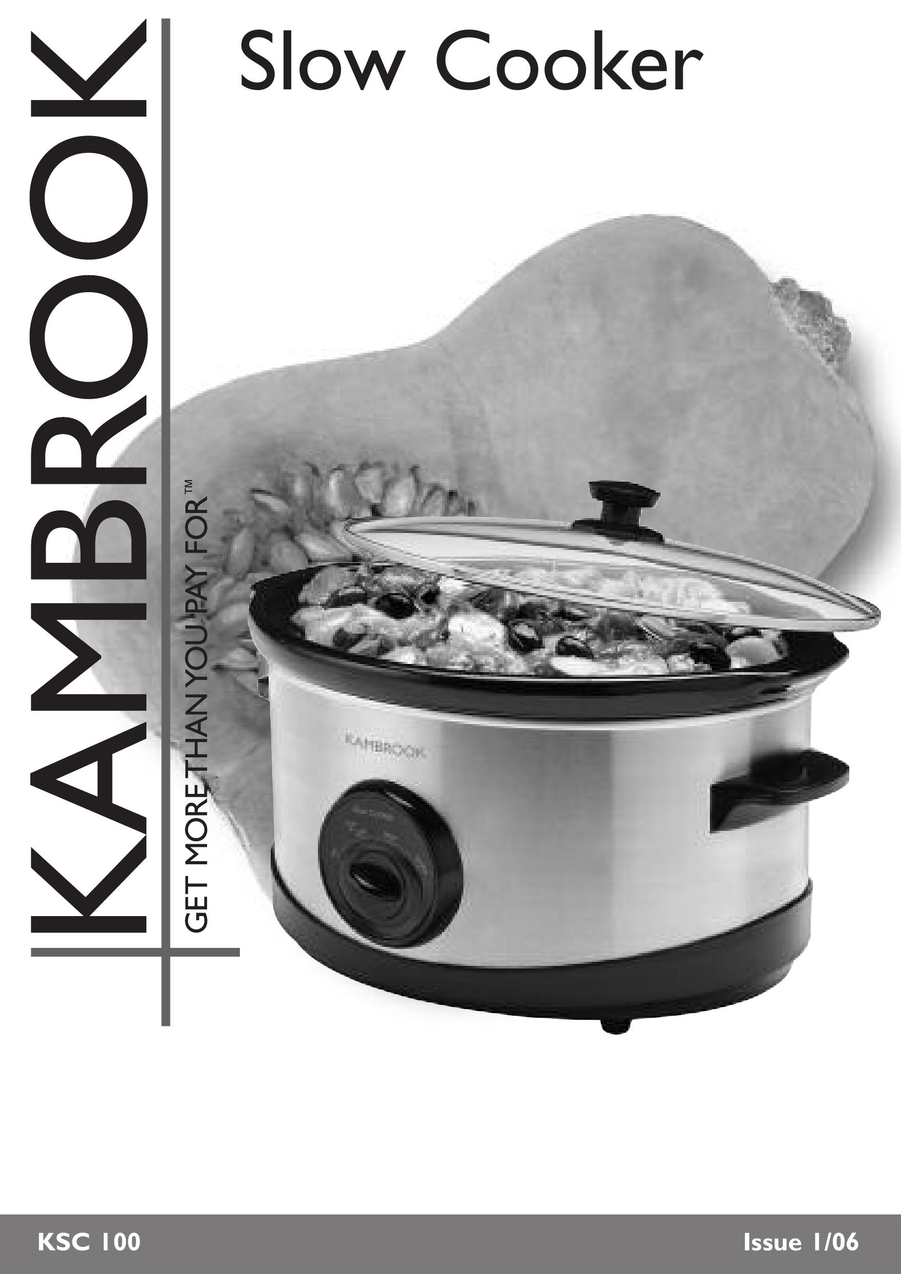 Kambrook KSC 100 Slow Cooker User Manual