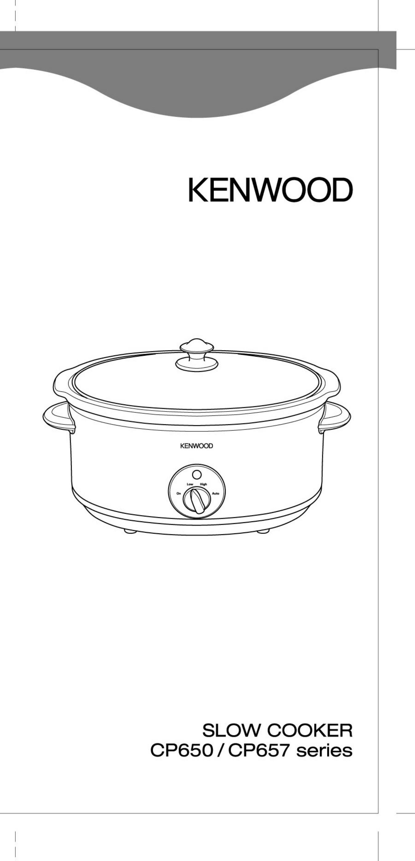 Kenwood CP657 Slow Cooker User Manual