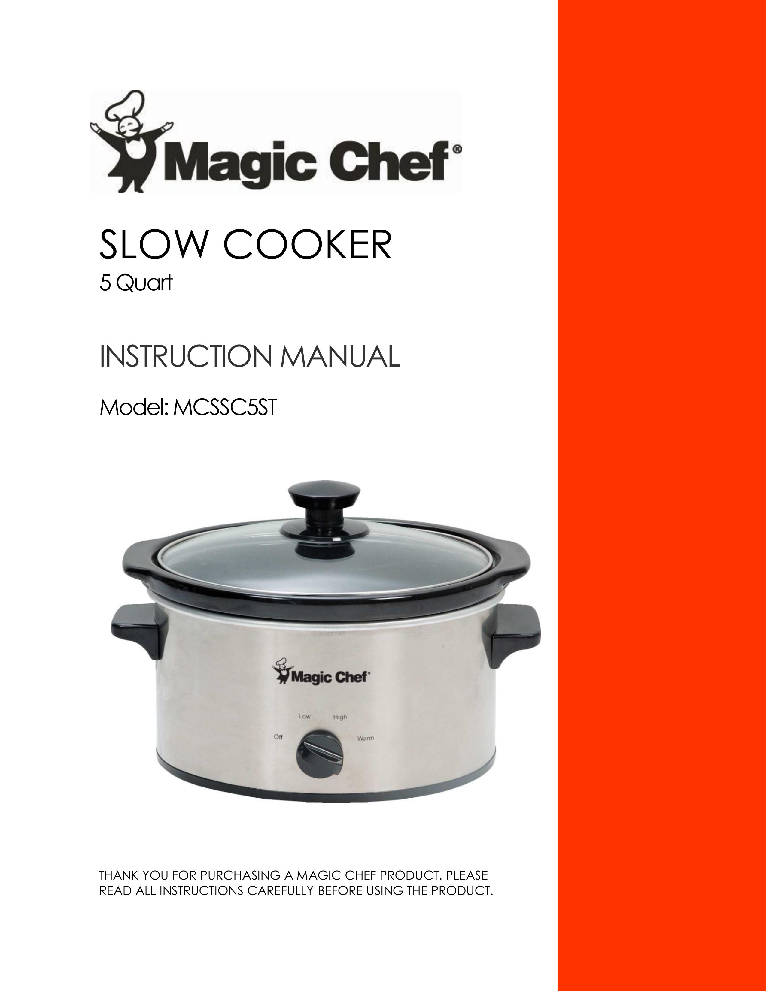 Magic Chef MCSSC5ST Slow Cooker User Manual