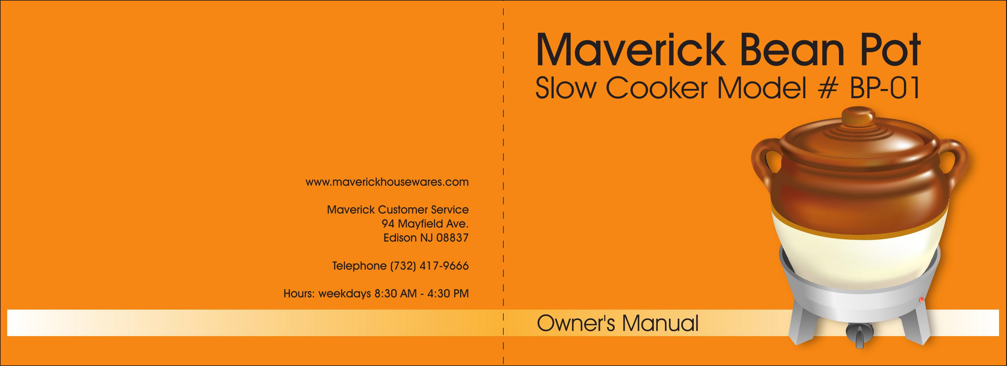 Maverick Ventures BP-01 Slow Cooker User Manual