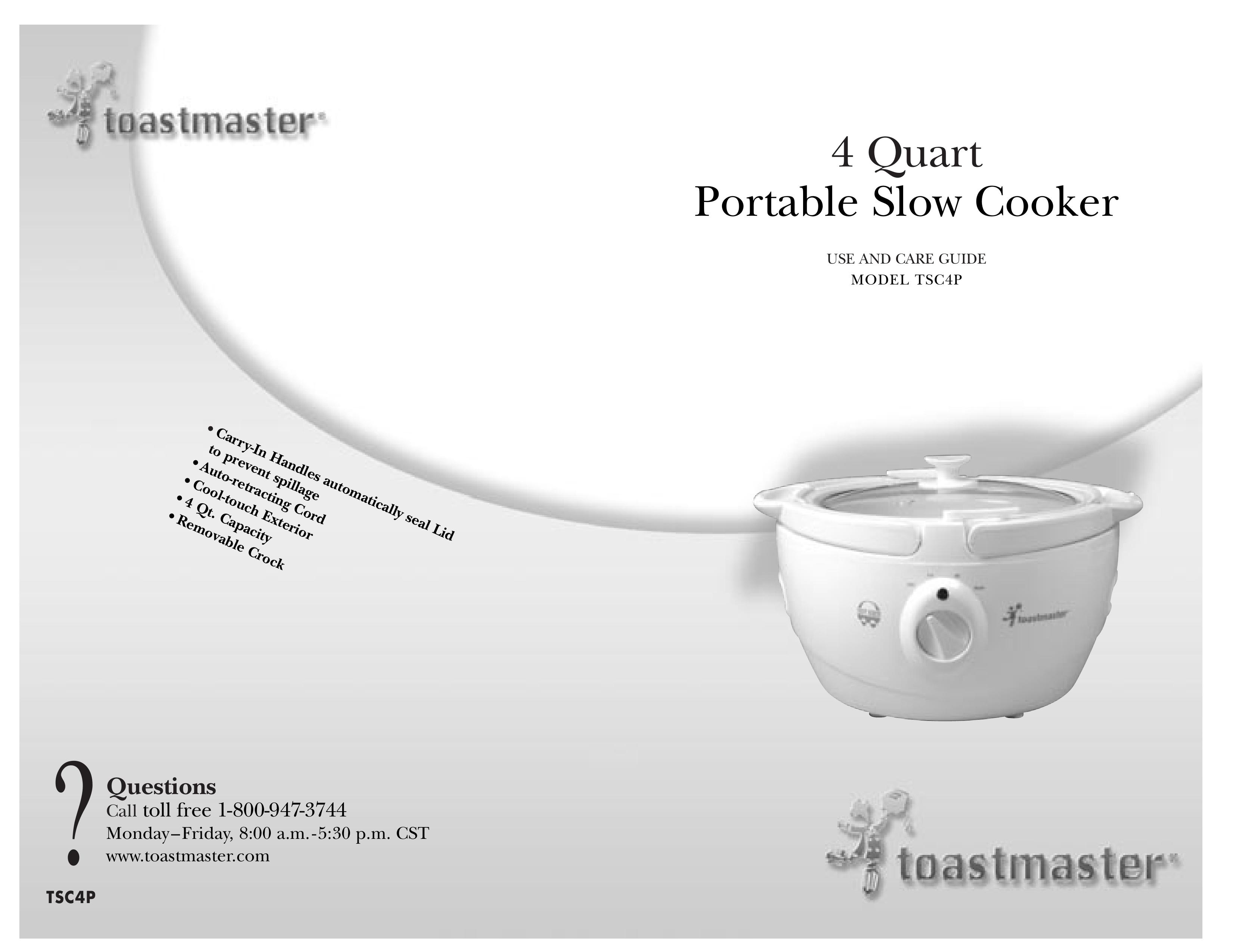 Toastmaster TSC4P Slow Cooker User Manual