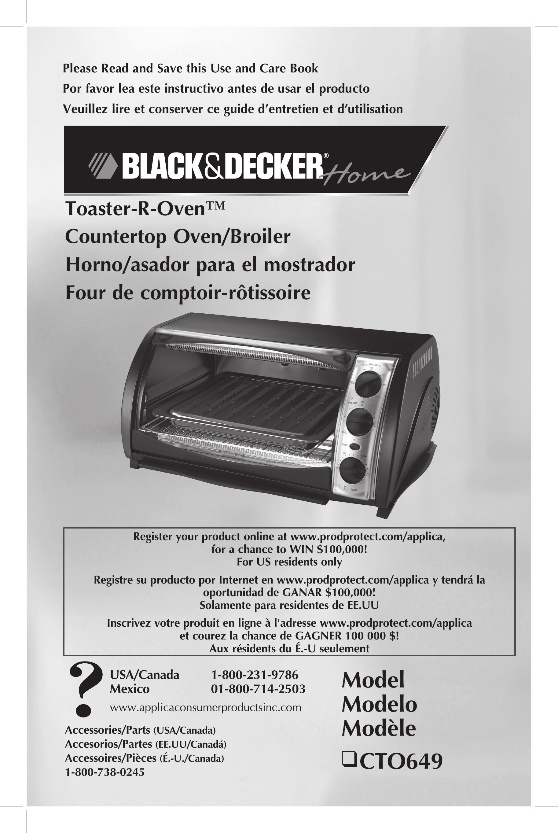 Black & Decker CTO649 Toaster User Manual